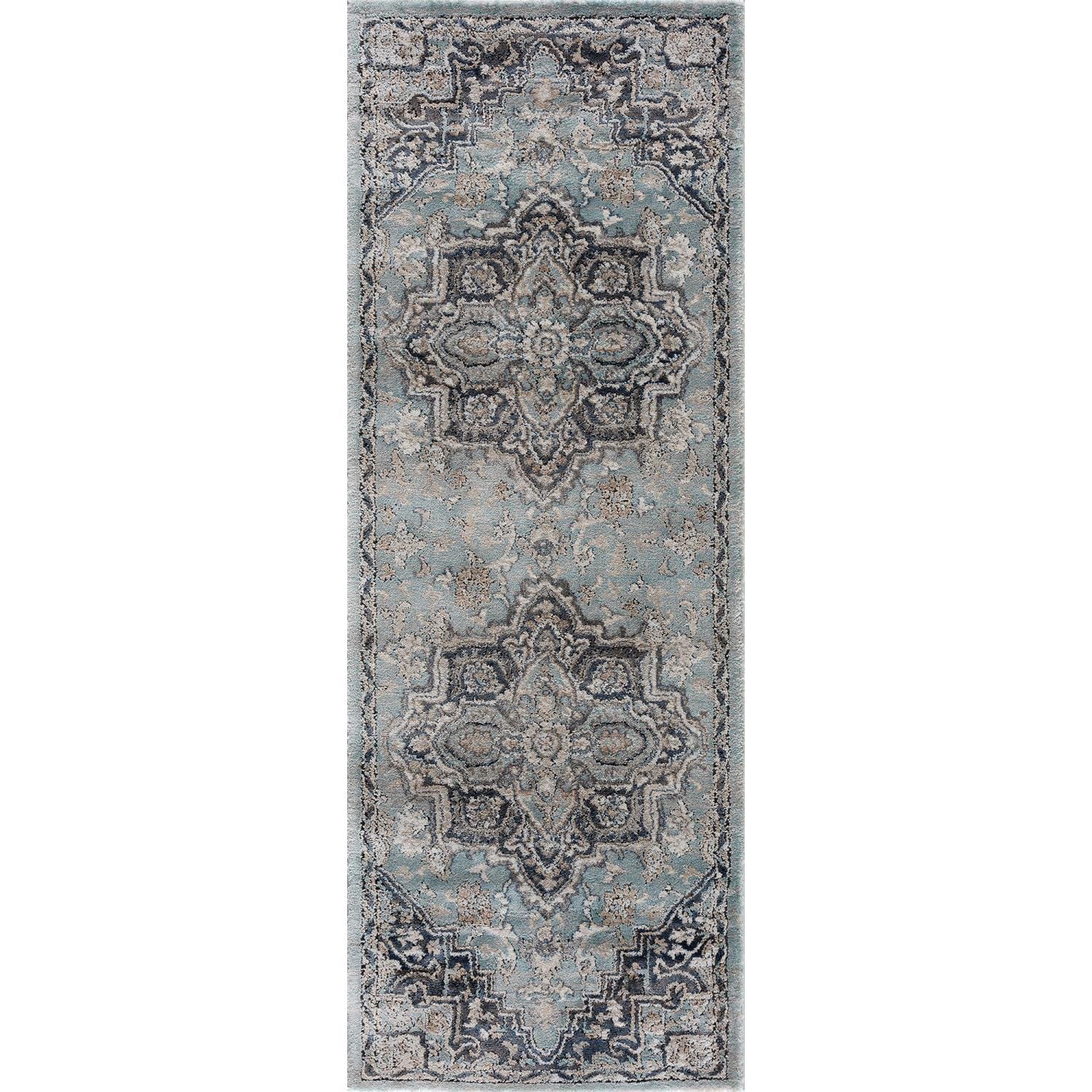 United Weavers Portsmouth Ancient Land  Blue Runner Rug 27 x 72”