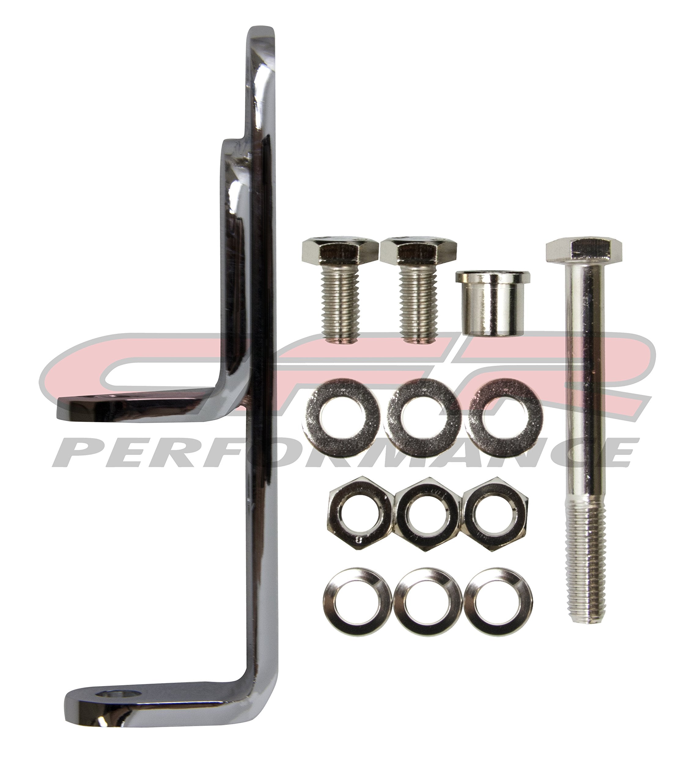 ALTERNATOR Brackets Header F Style Compatible / Replacement for Chevy Small Block Short Water Pump  Chrome