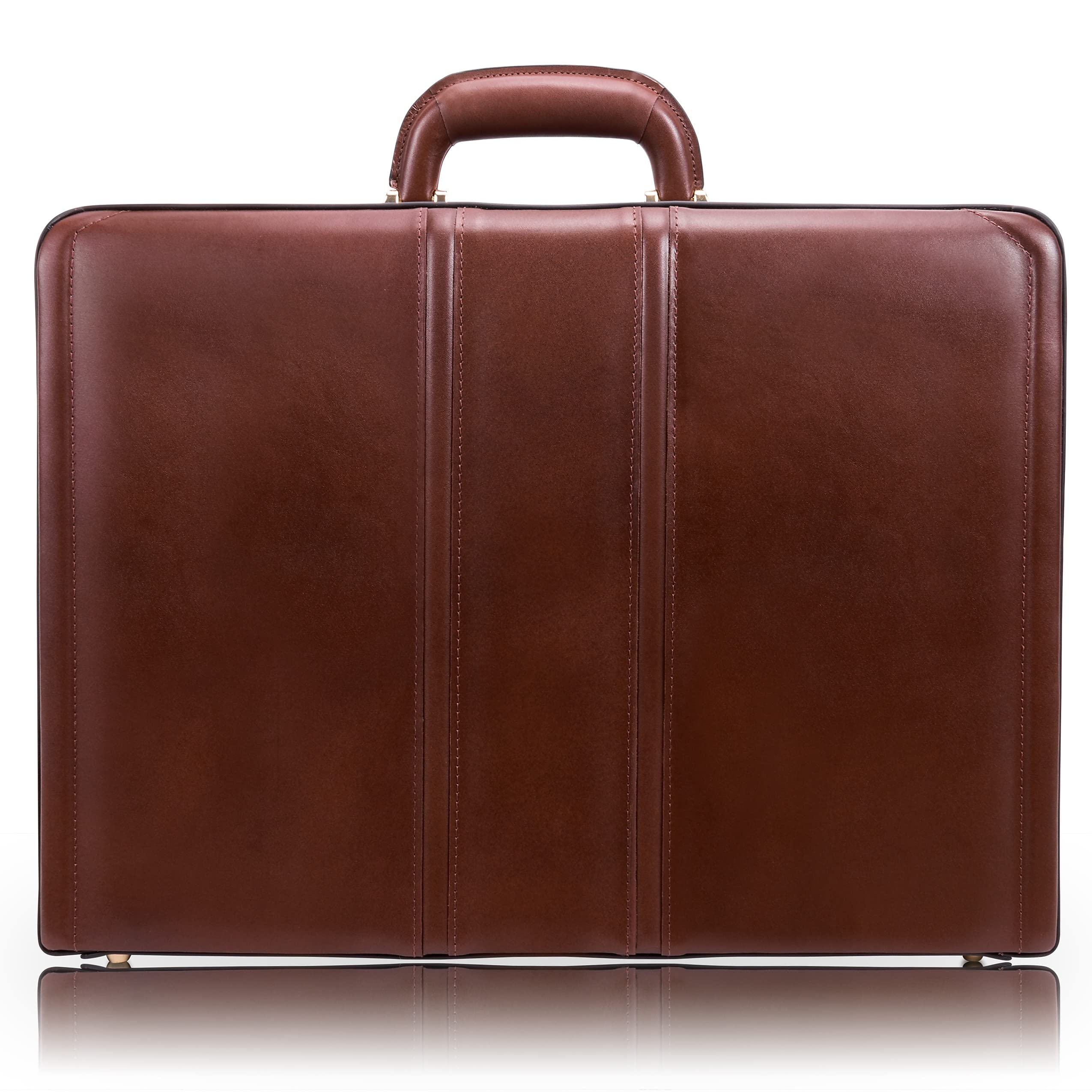 Mckleinusa V Series, Coughlin, Top Grain Cowhide Leather, Leather 4.5 Expandable Attach   Briefcase, Brown (80464), 18 L X 4 5