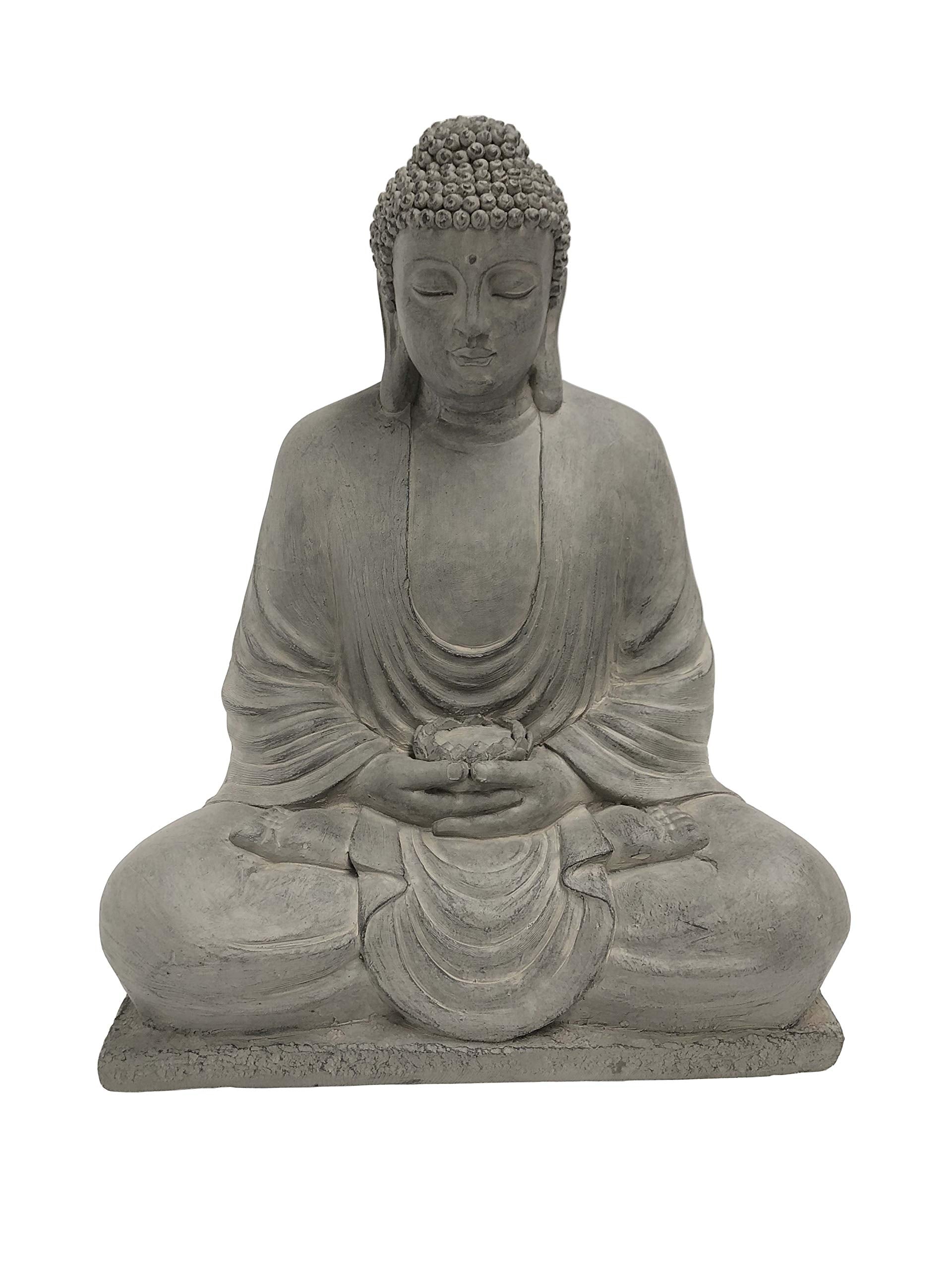 Hi-Line Gift Ltd 77127-L Meditating Buddha Statue - 24In High