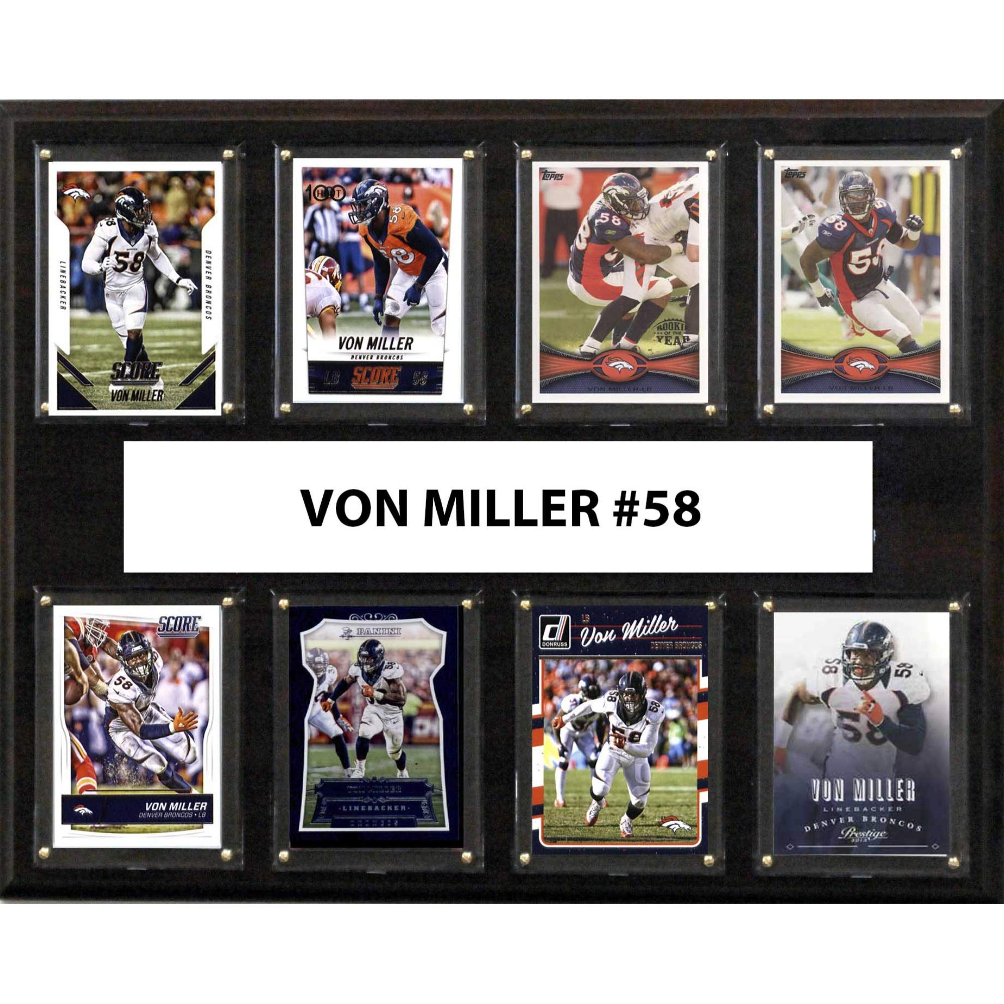 NFL 12x15” Von Miller Denver Broncos 8-Card Plaque