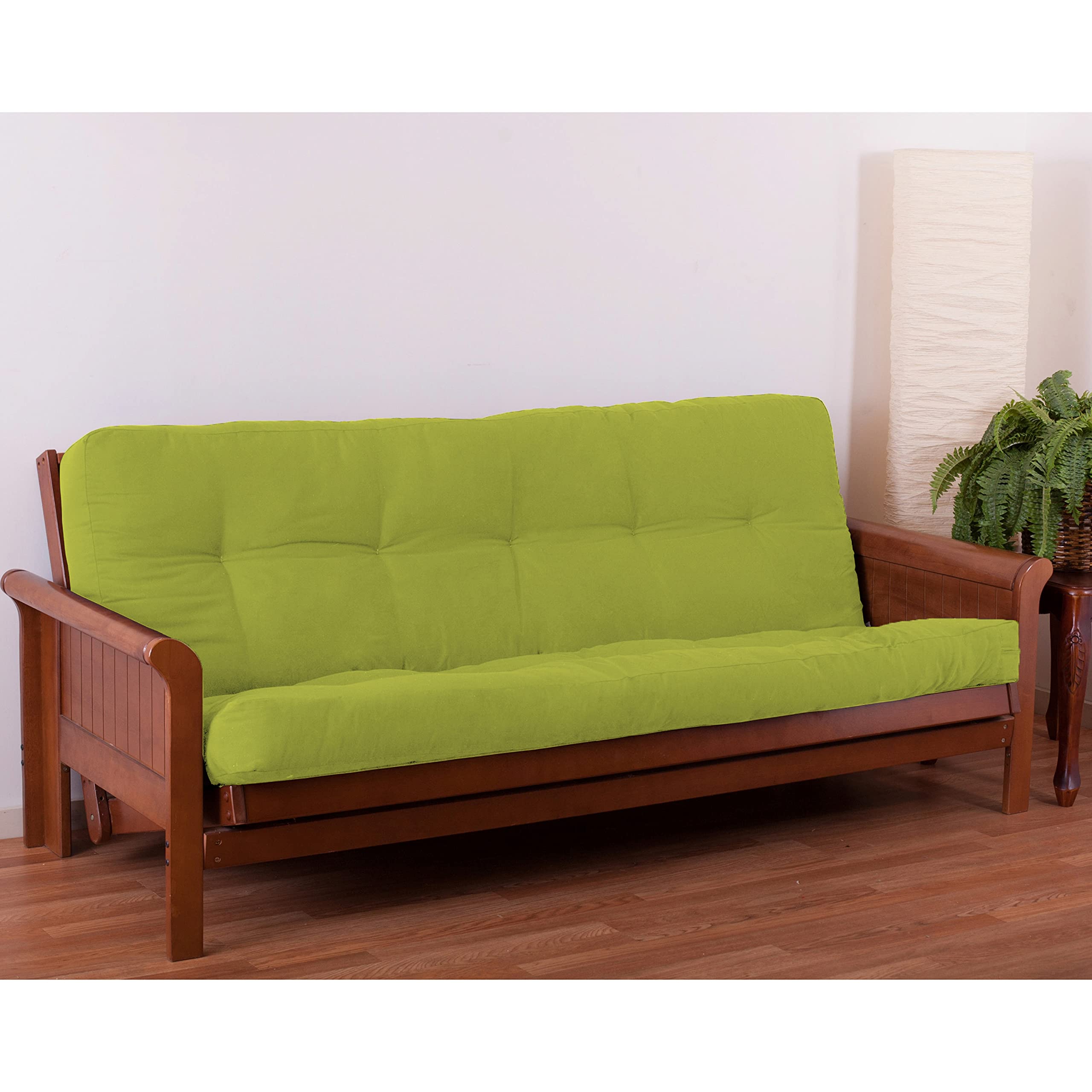 Blazing Needles Renewal 6-inch Twill Full-size Futon Mattress - Mojito Lime - Mojito Lime