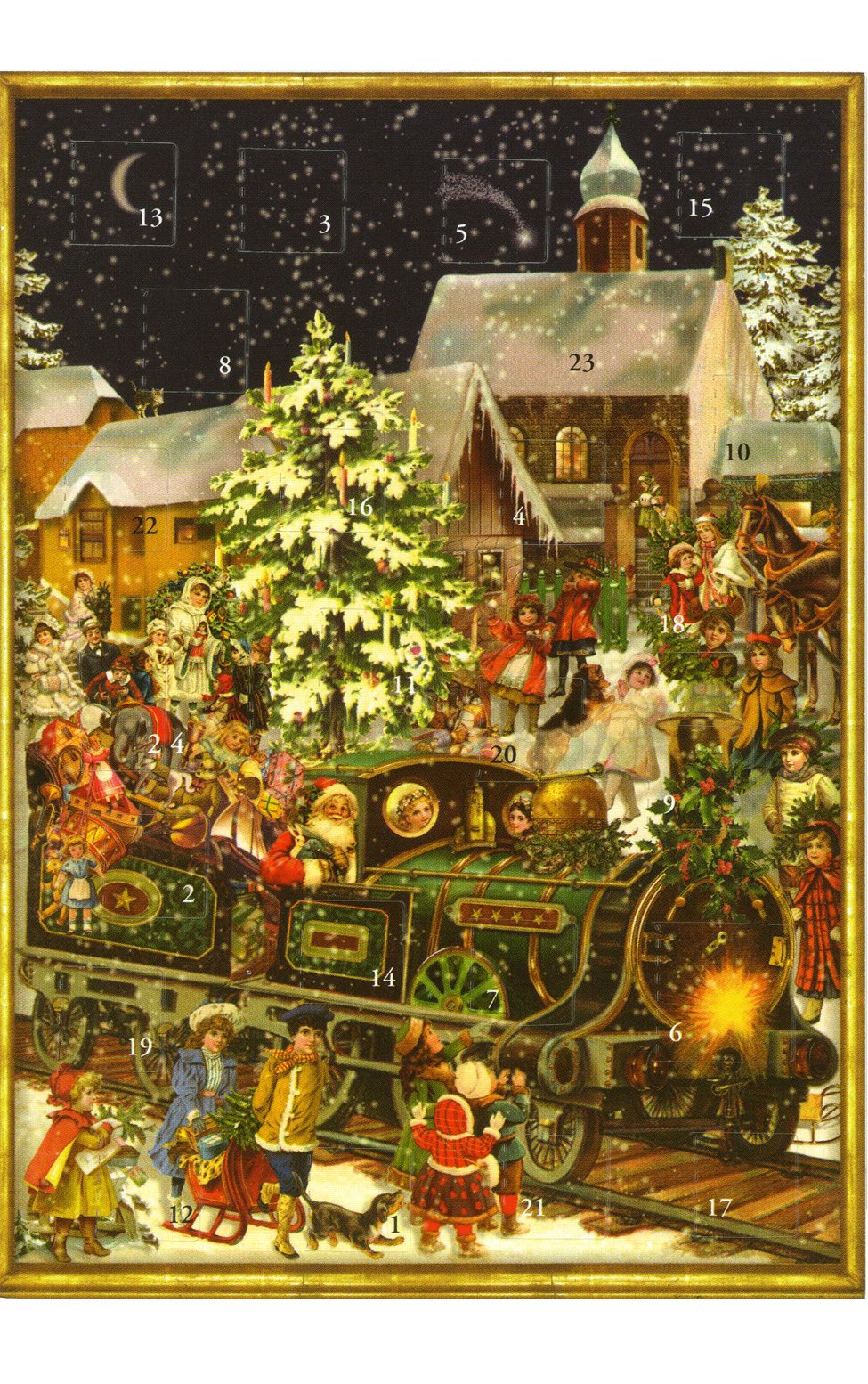 ADVENT.CRD-SANTA/TRAIN EACH