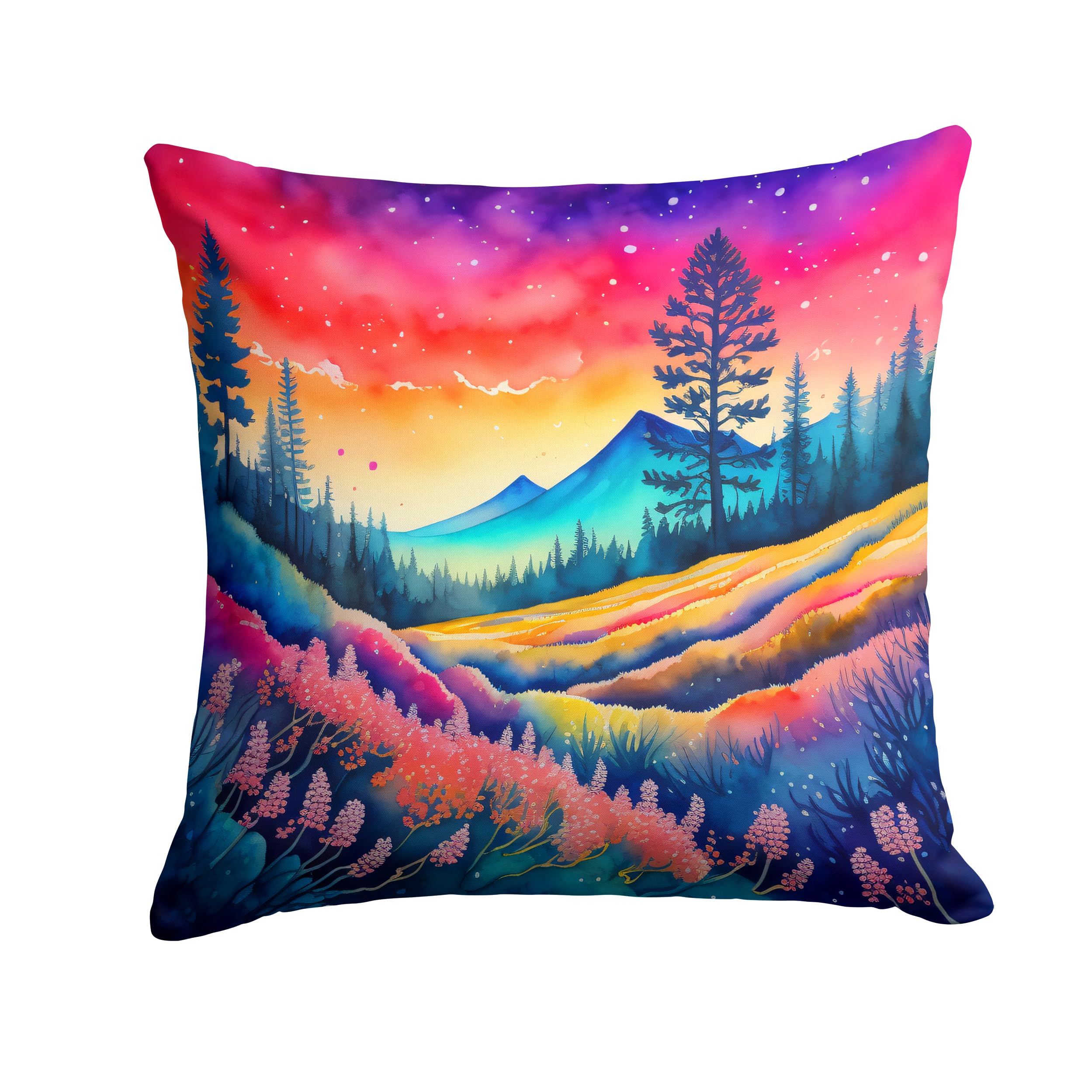 Colorful Yarrow Throw Pillow