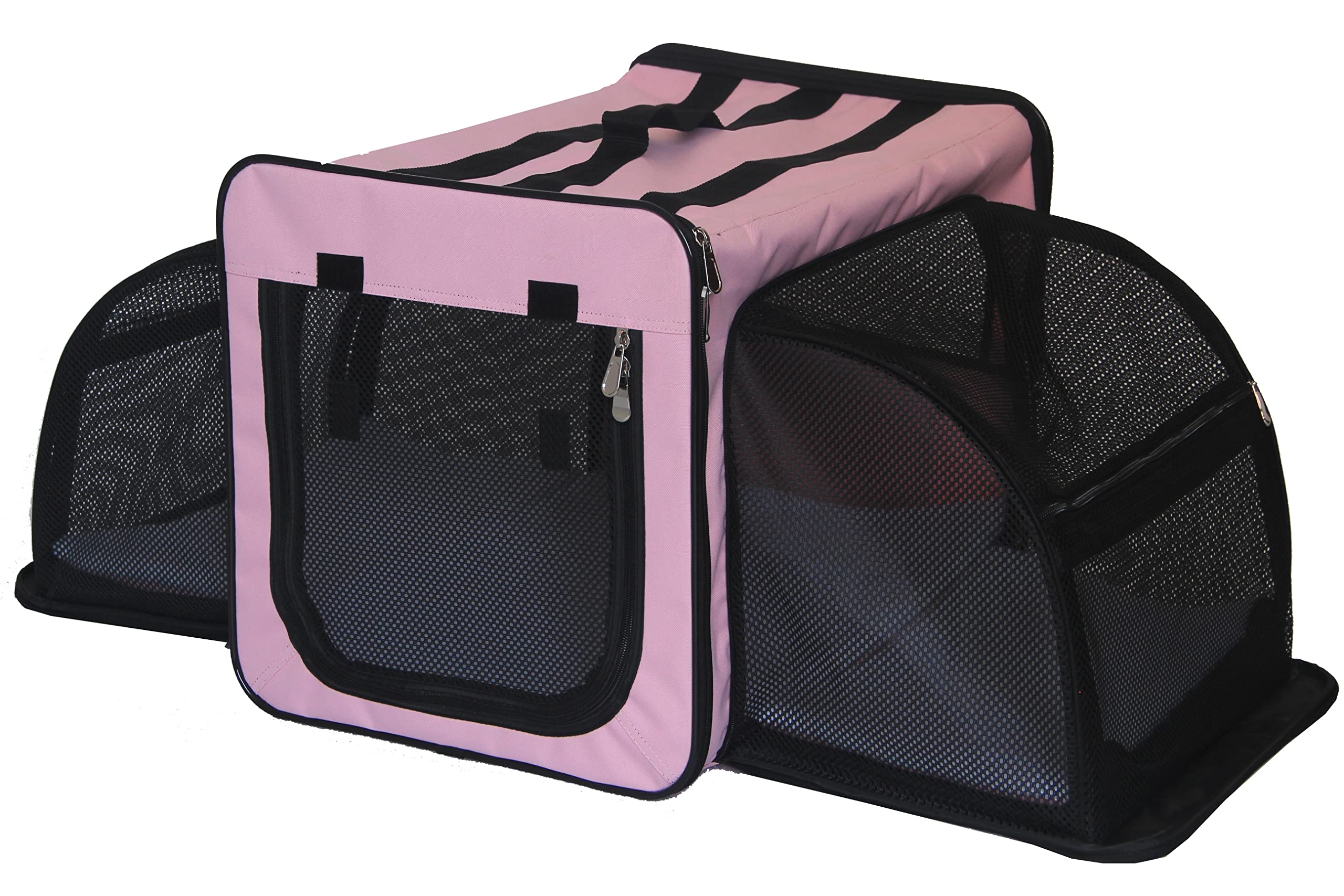 Pet Life Capacious Dual-Expandable Wire Folding Lightweight Collapsible Travel Pet Dog Crate - X-Small - Blue