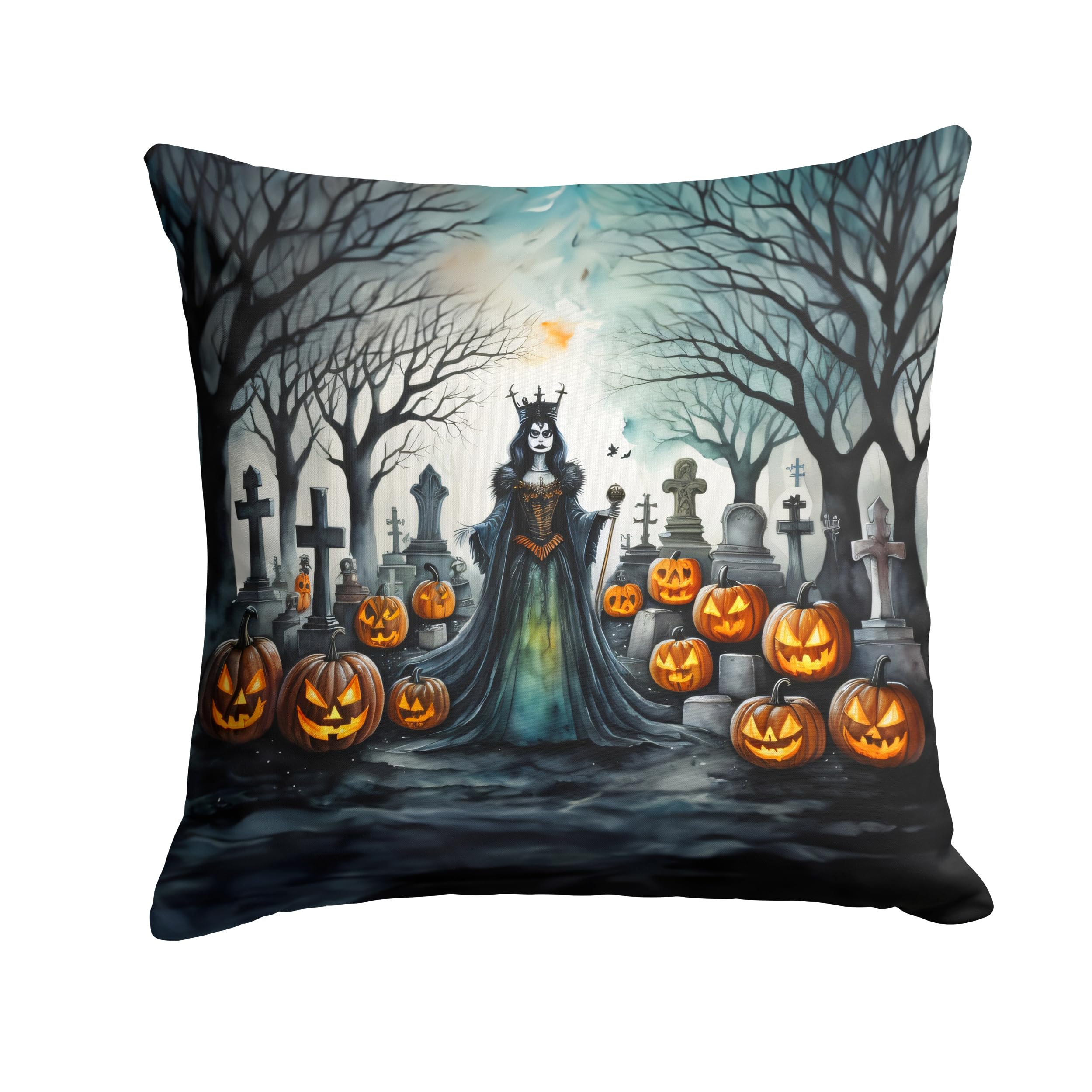 Evil Queen Spooky Halloween Throw Pillow