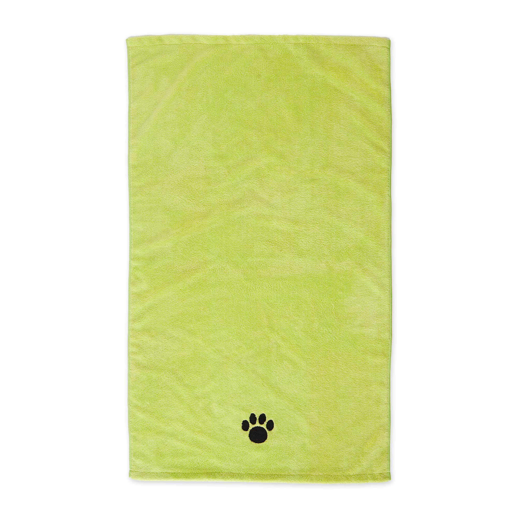 Bone Dry Embroidered Pet Grooming Towel Collection, Absorbent Microfiber X-Large, 41X23.5, Lettuce Green