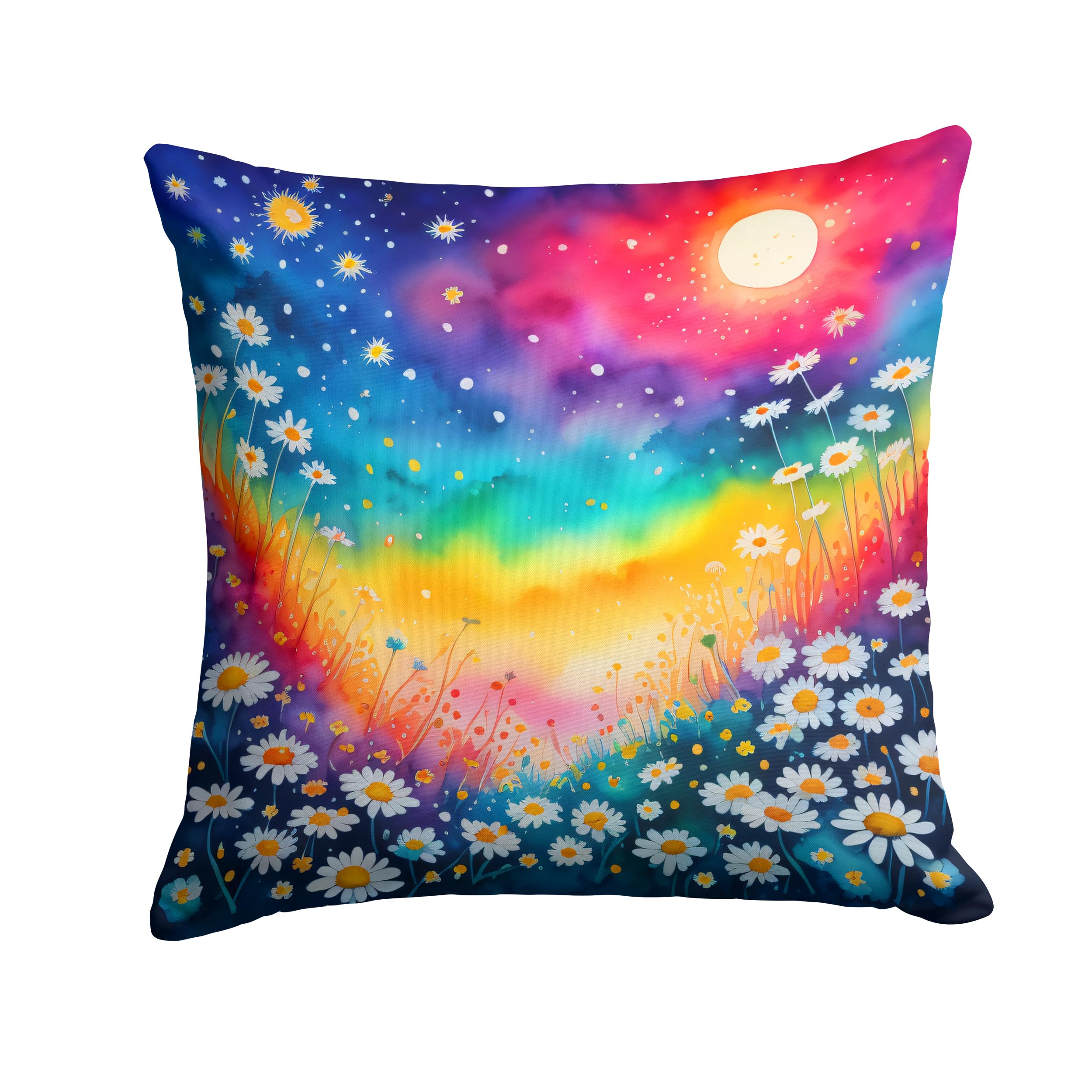 Colorful Daisies Throw Pillow