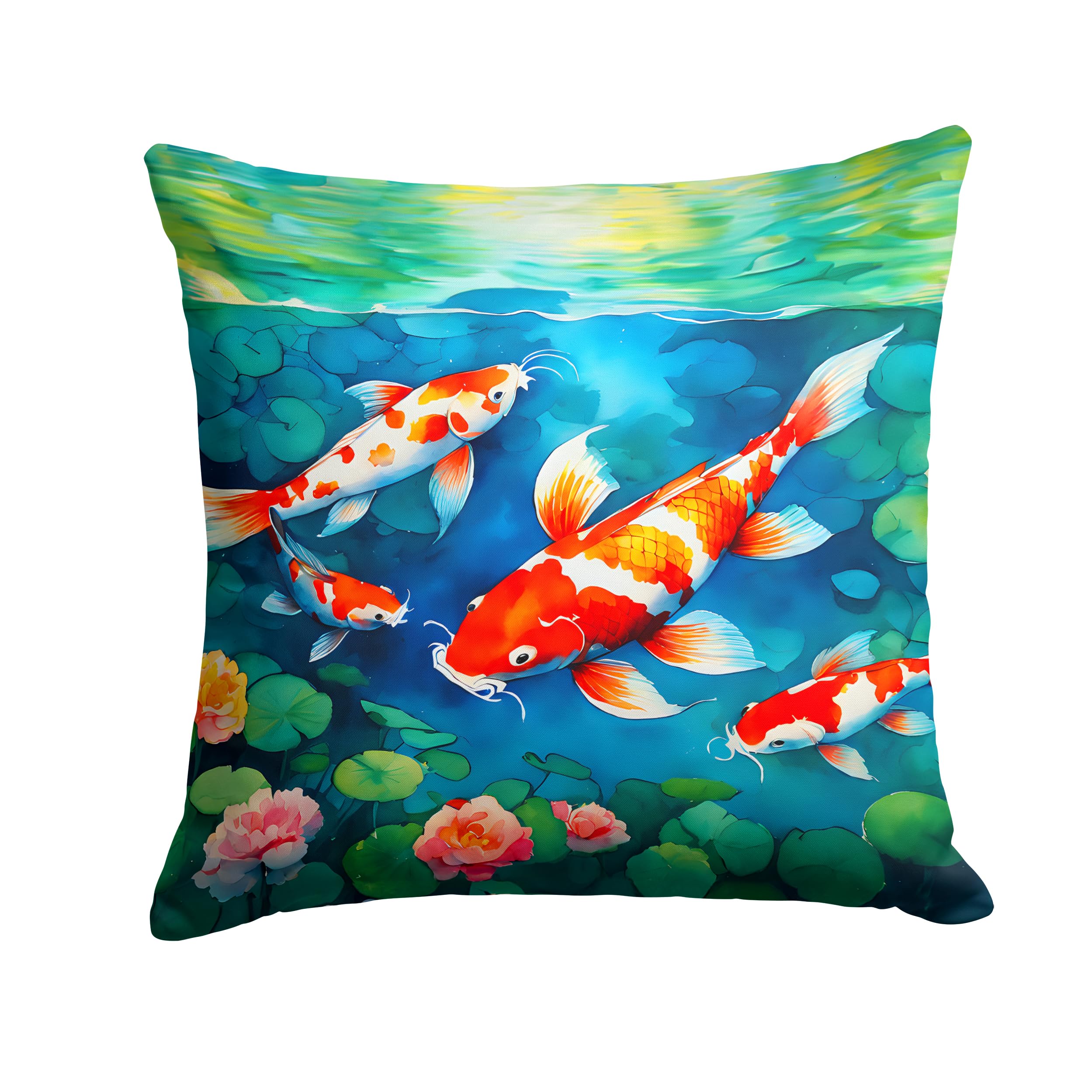 Koi Fish Throw Pillow