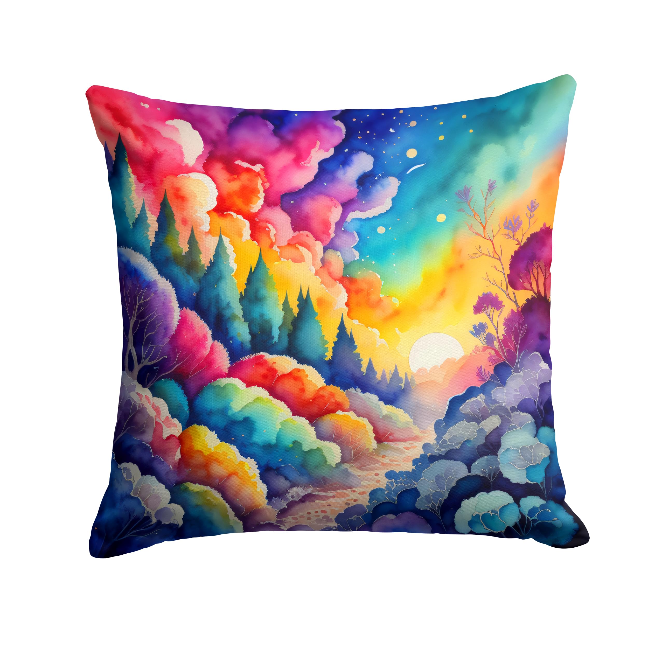Colorful Dusty Miller Throw Pillow