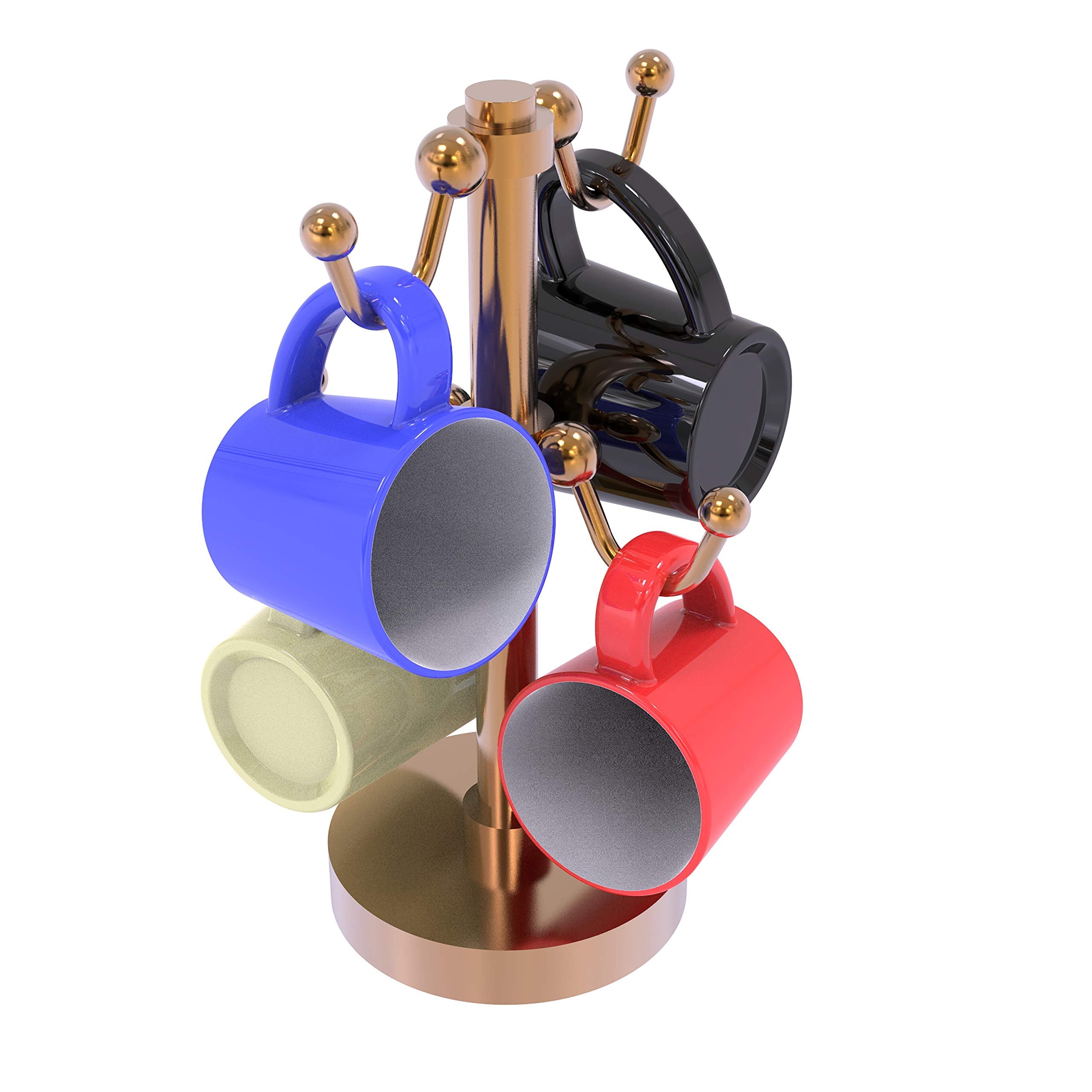 Countertop 4 Coffee Mug Holder - Brushed Bronze