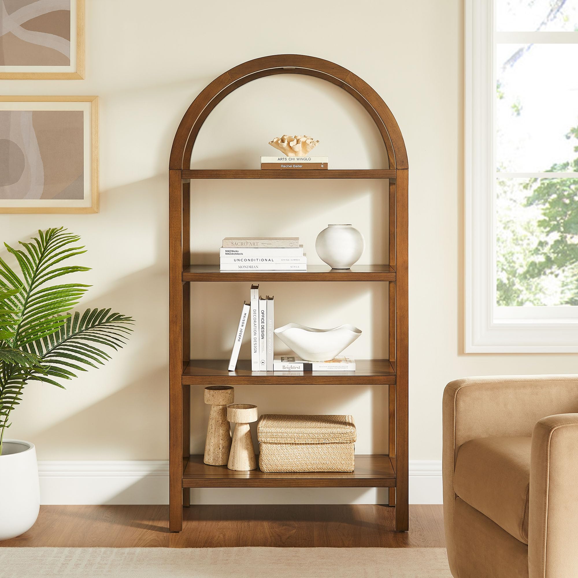 Vexley 60 Inch Arched Bookshelf by Modway
