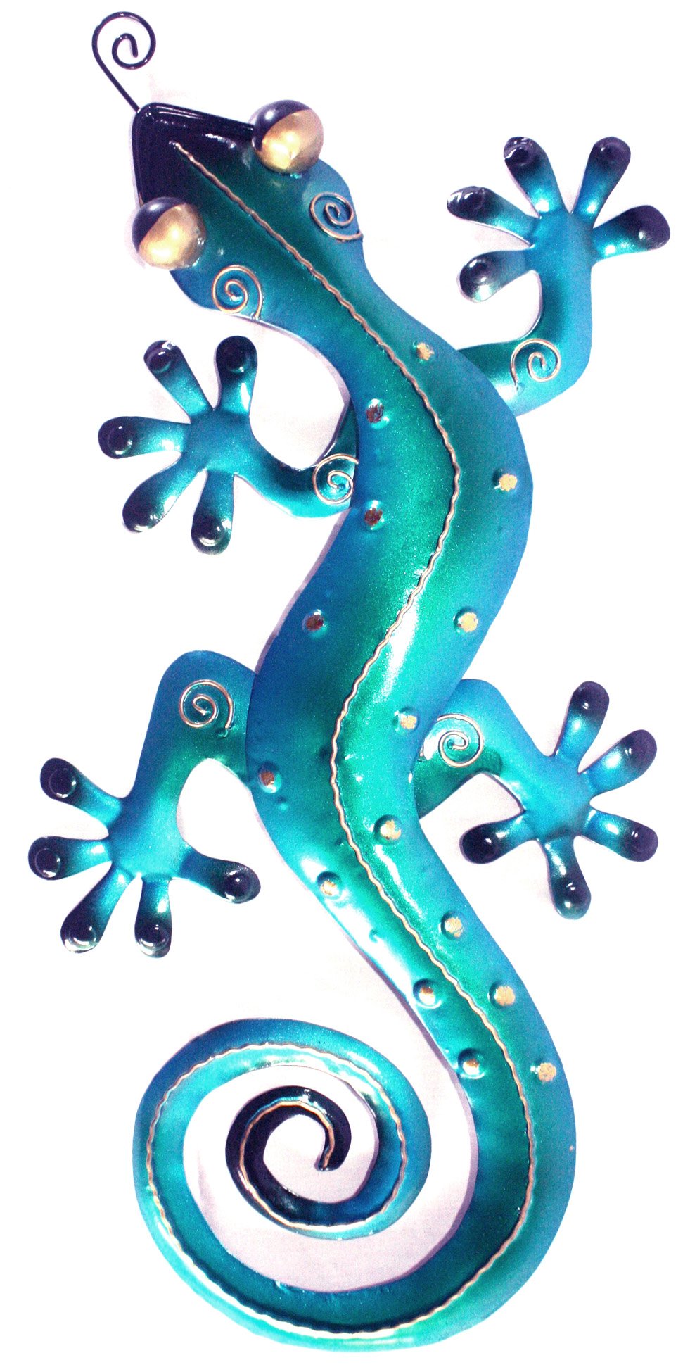 D-ART COLLECTION, INC Iron Blue Gecko Wall Dcor Medium
