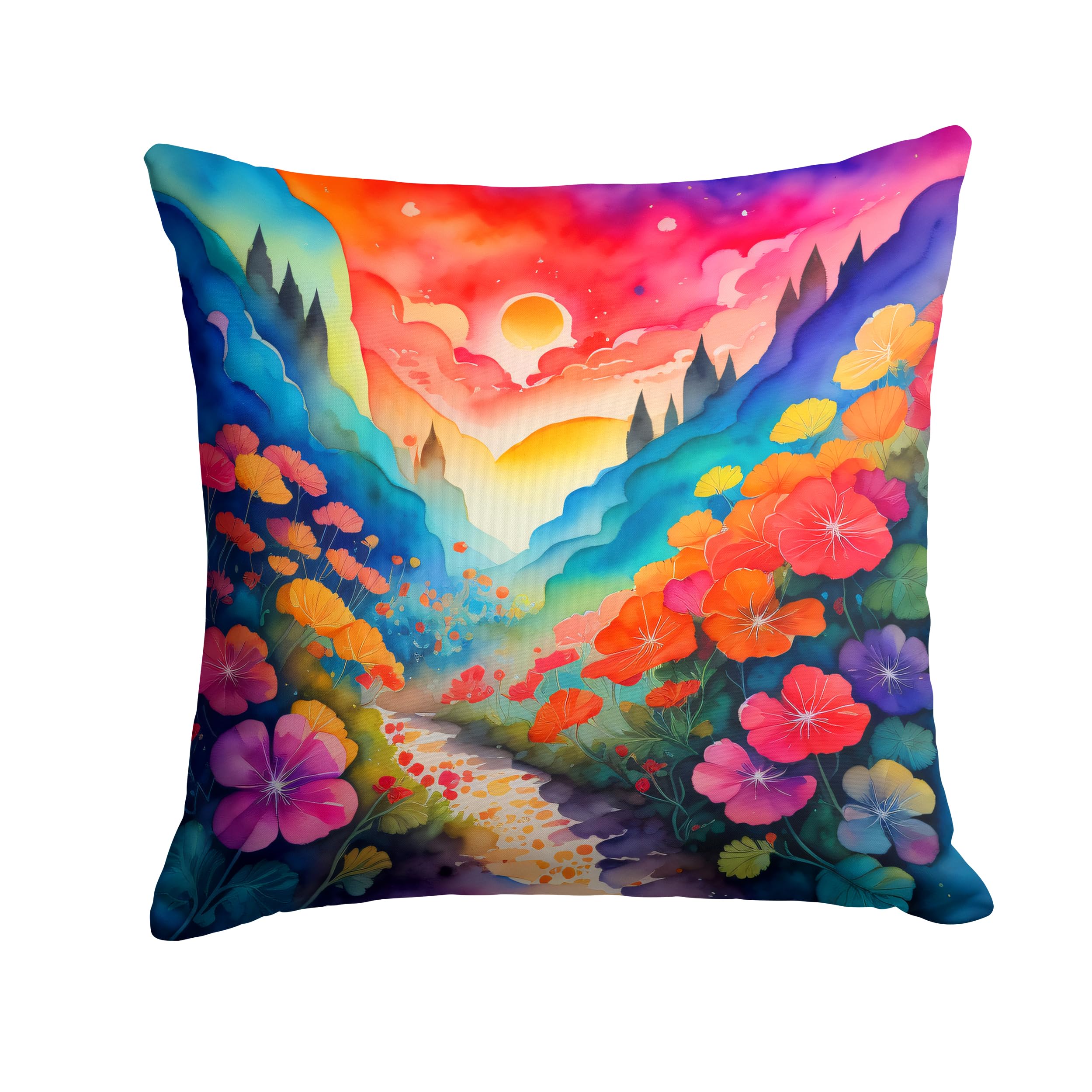 Colorful Geraniums Throw Pillow
