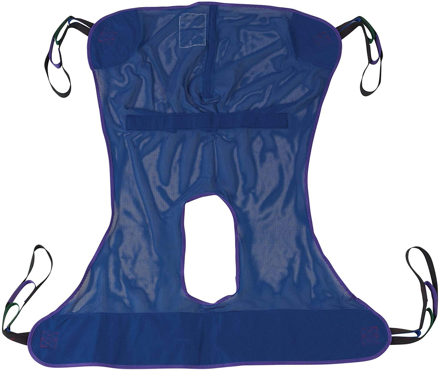 Drive Medical Full Body Patient Lift Sling with Commode Cutout Option, Blue, Medium