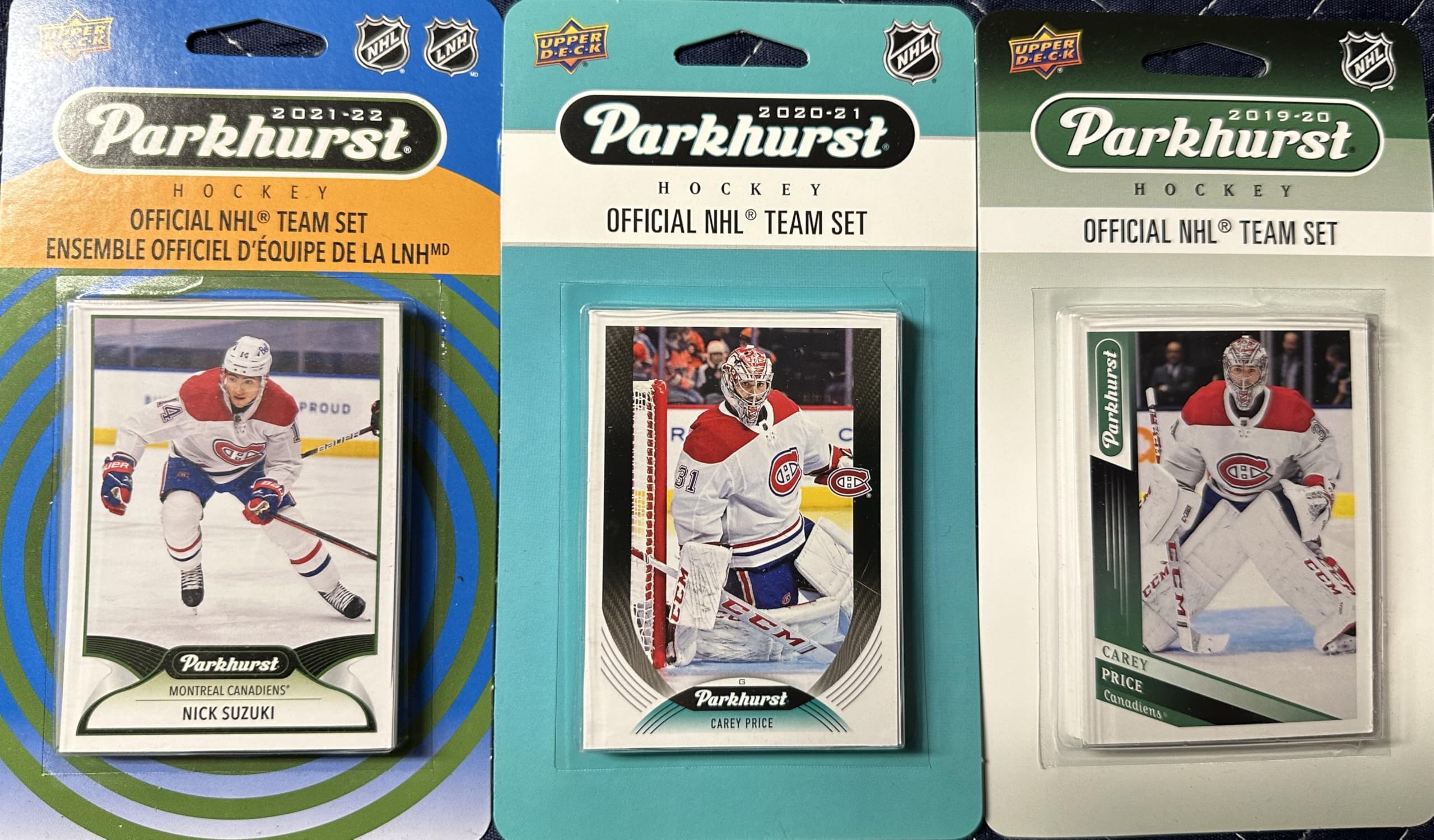 NHL Montreal Canadiens 3 Different Licensed Trading Card Team Sets
