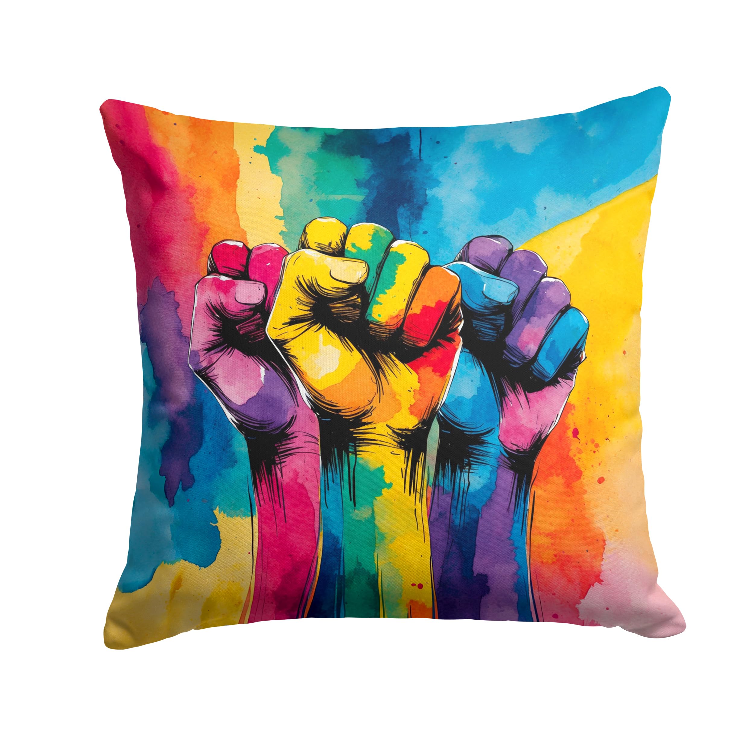 Carolines Treasures Gay Rights are Human Rights Throw Pillow Machine Washable, Indoor Outdoor Decorative Pillow for Couch, Bed or Patio, 18Hx18W