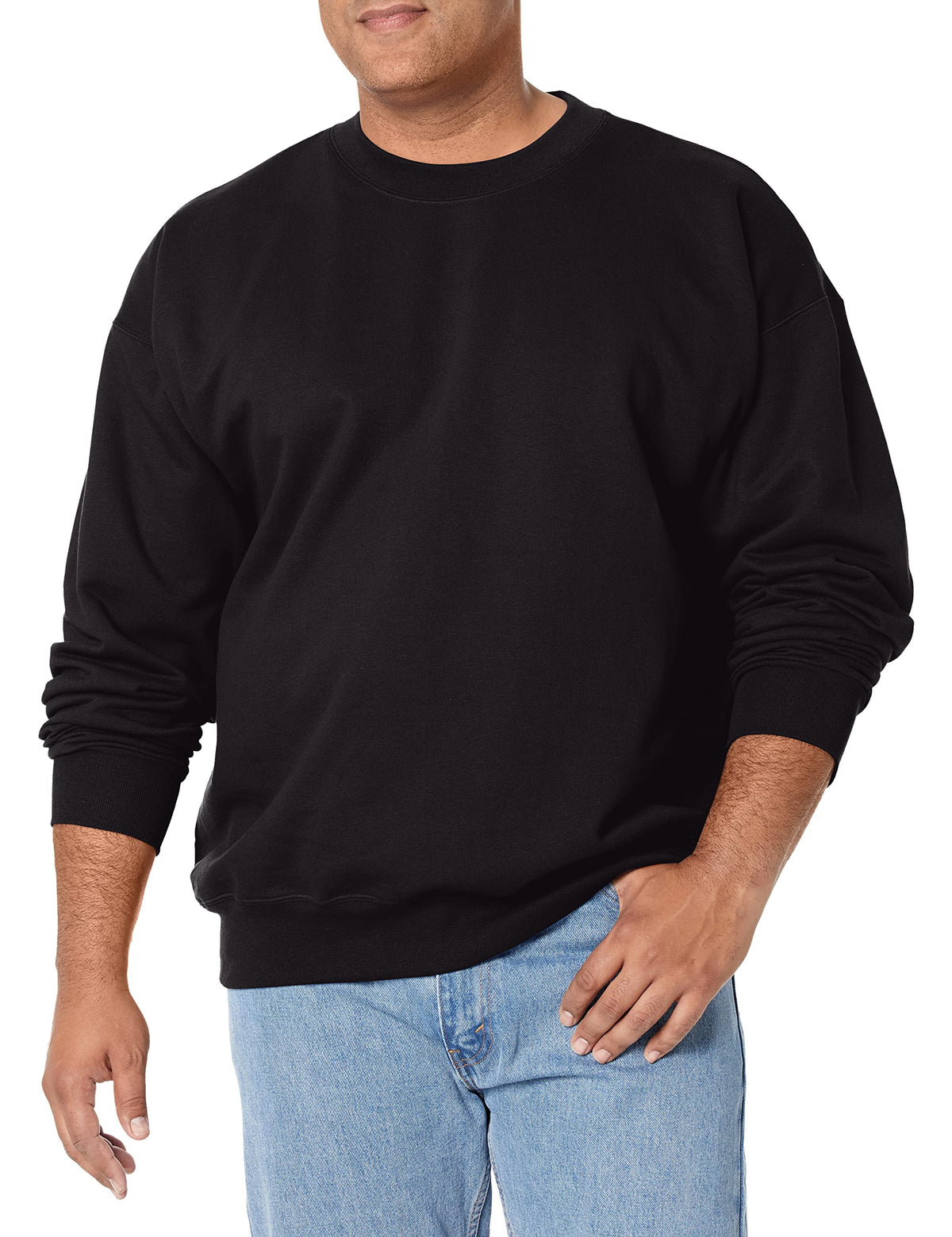 Hanes Men'S Ultimate Cotton Heavyweight, Black, Large