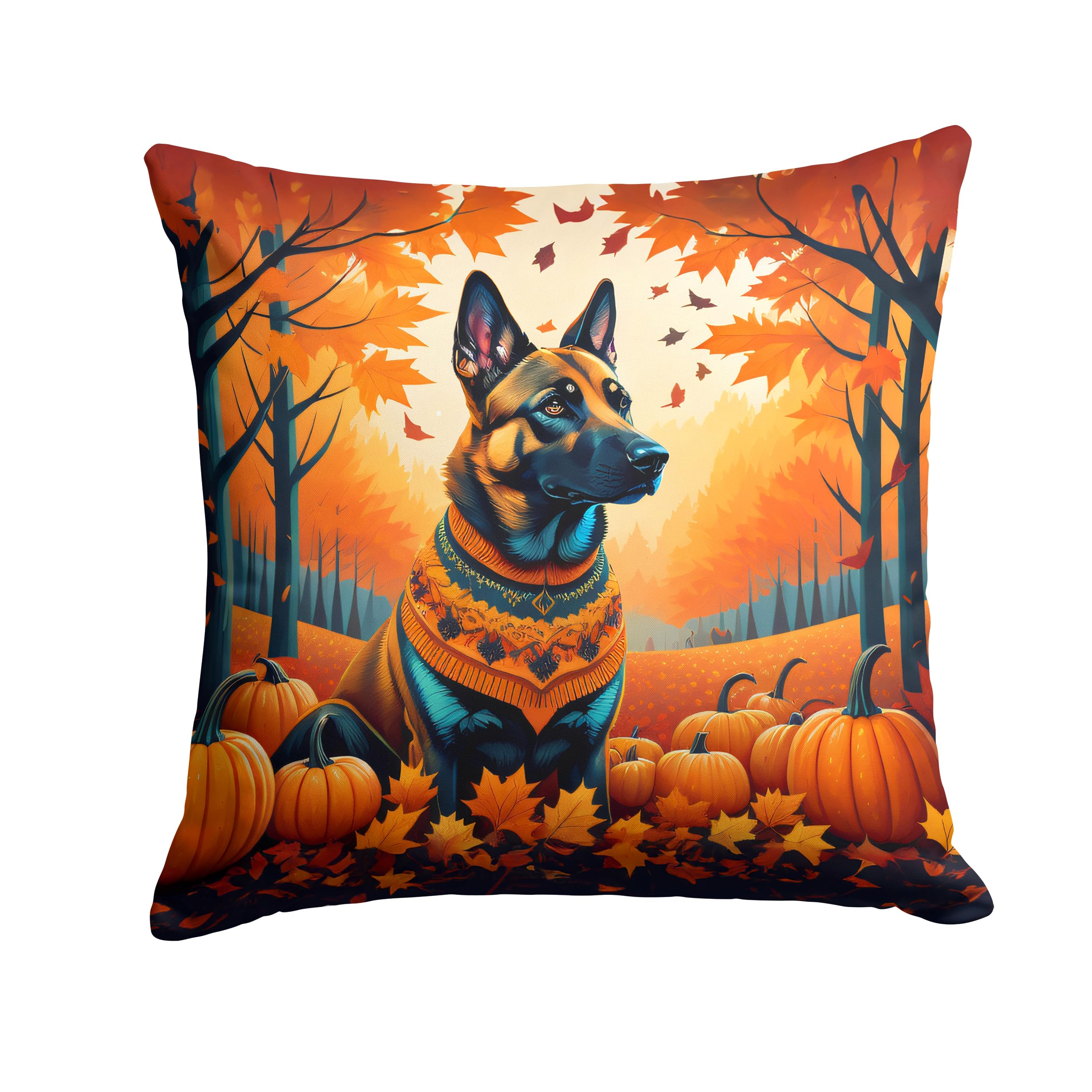 Belgian Malinois Fall Throw Pillow