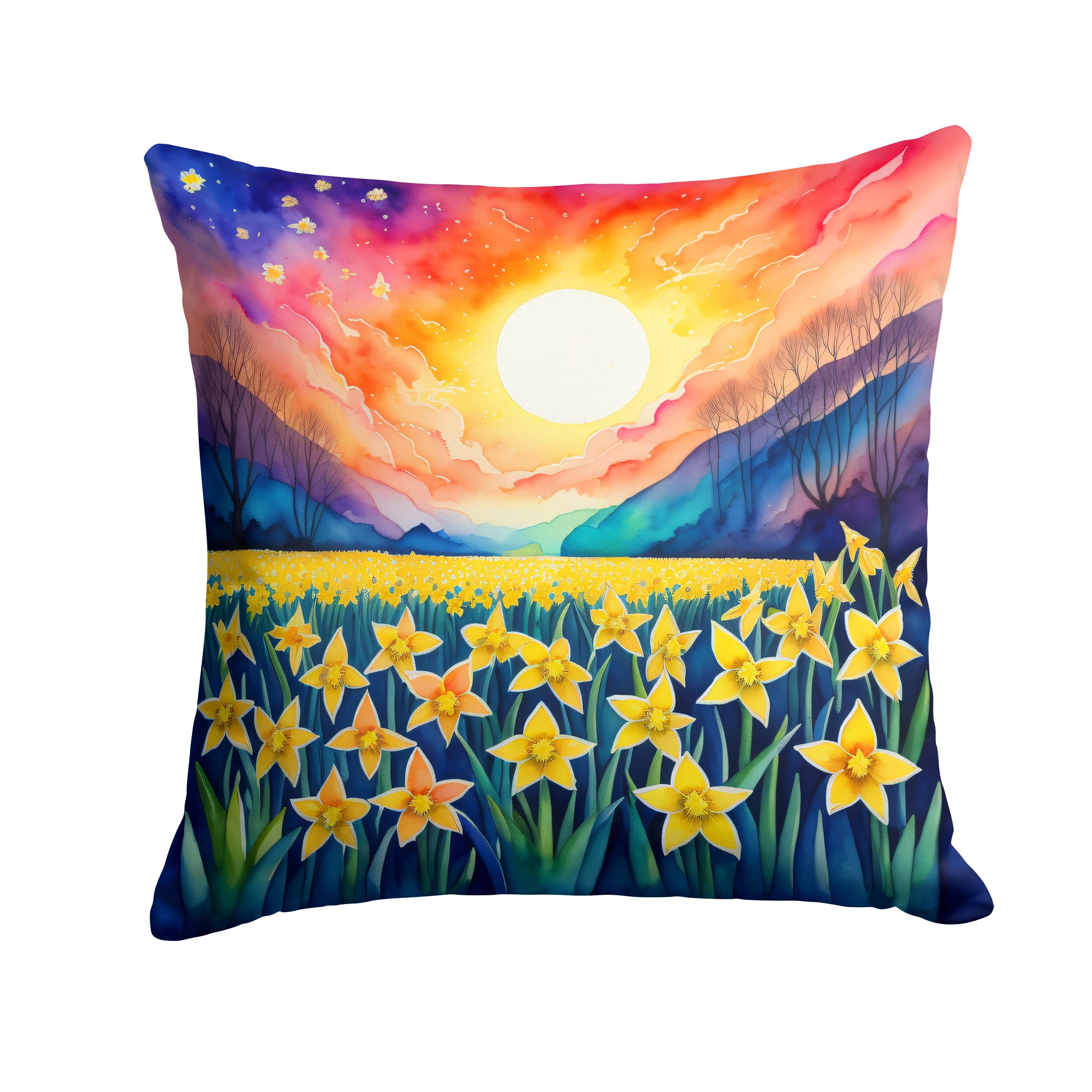 Colorful Daffodils Throw Pillow