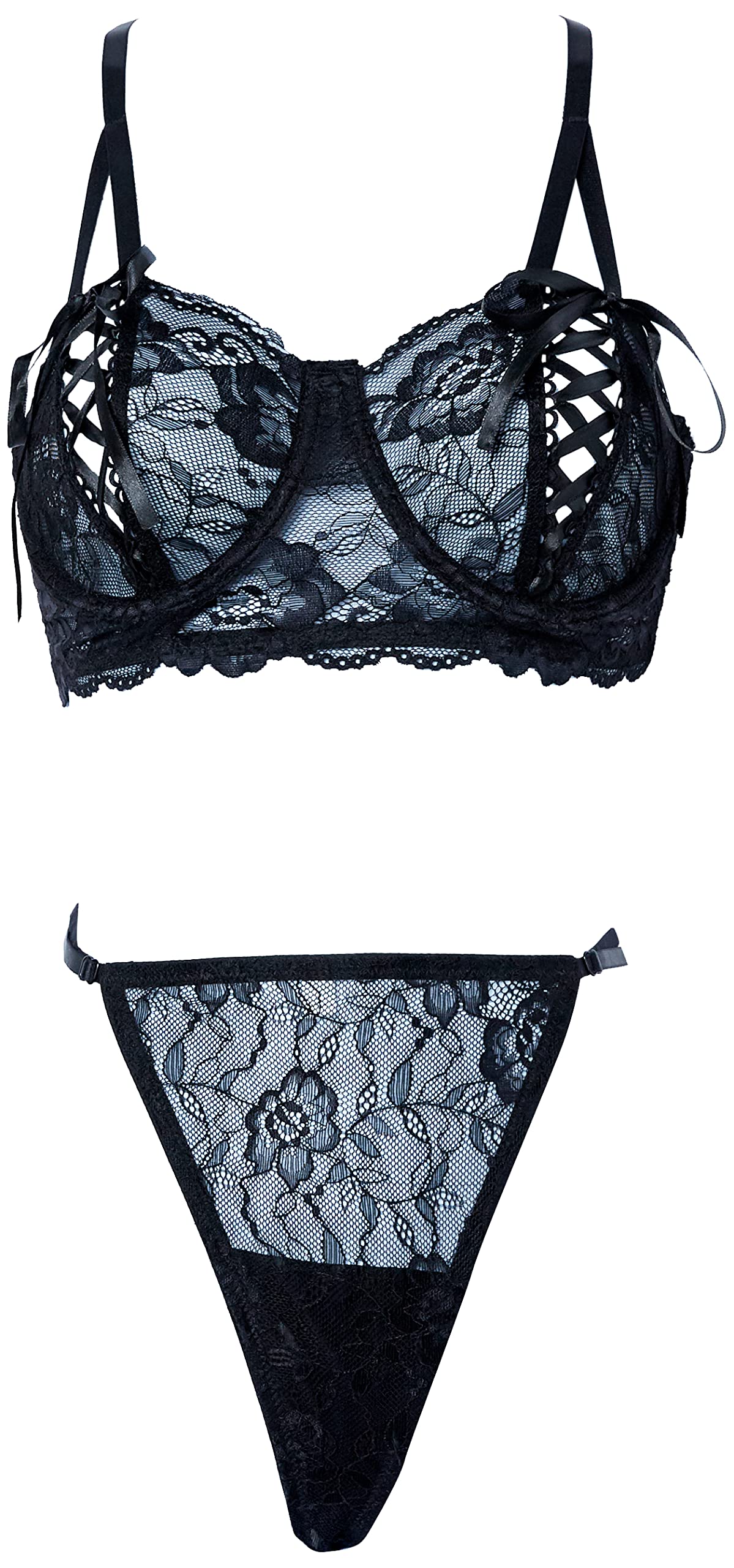Coquette Bra & adjustable thong