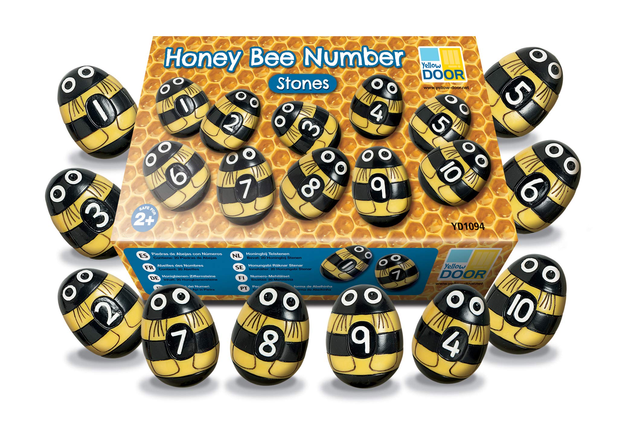 Honey Bee Number Stones, Set of 20