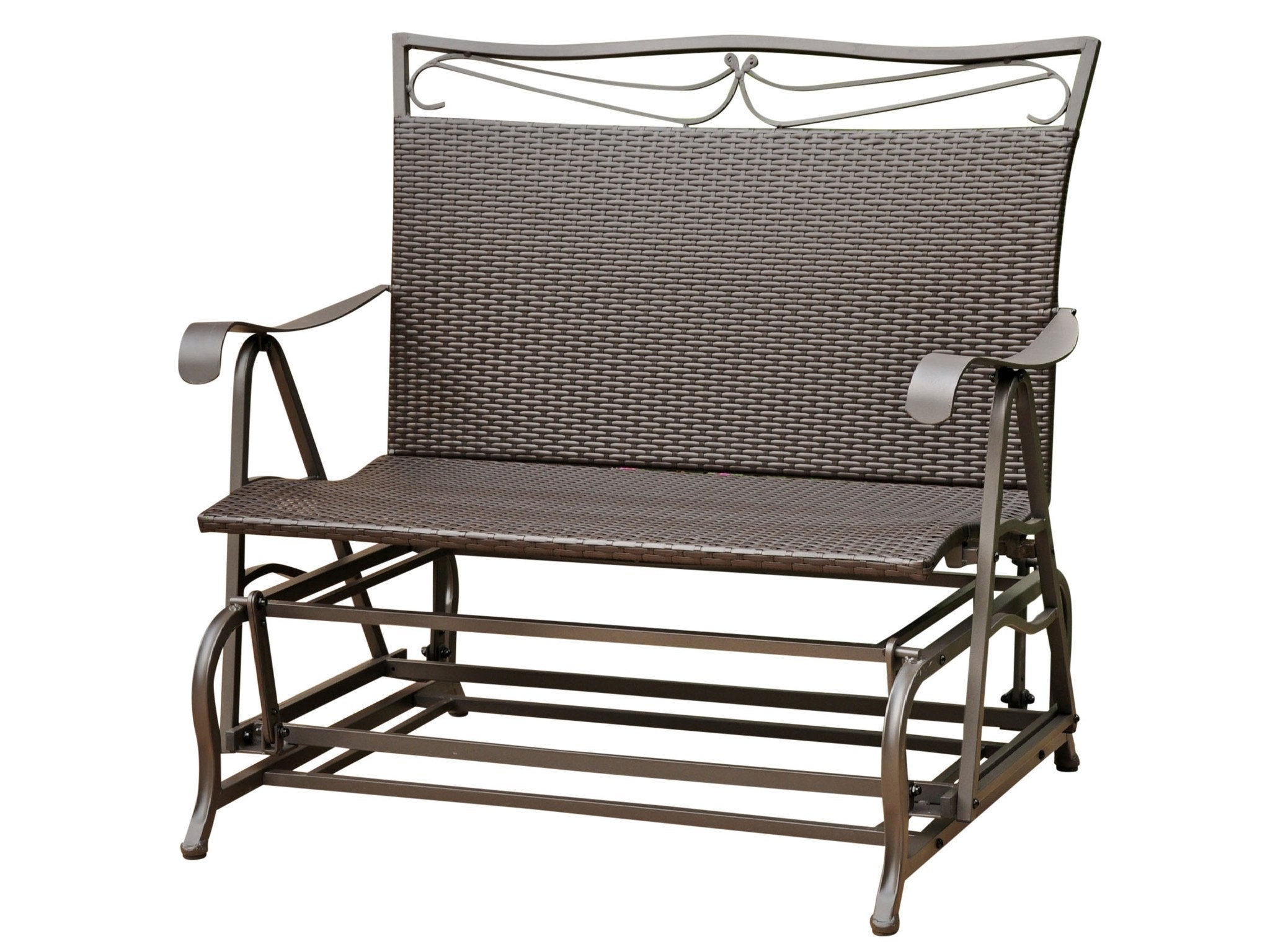 Valencia Resin Wicker/ Steel Double Glider - Chocolate