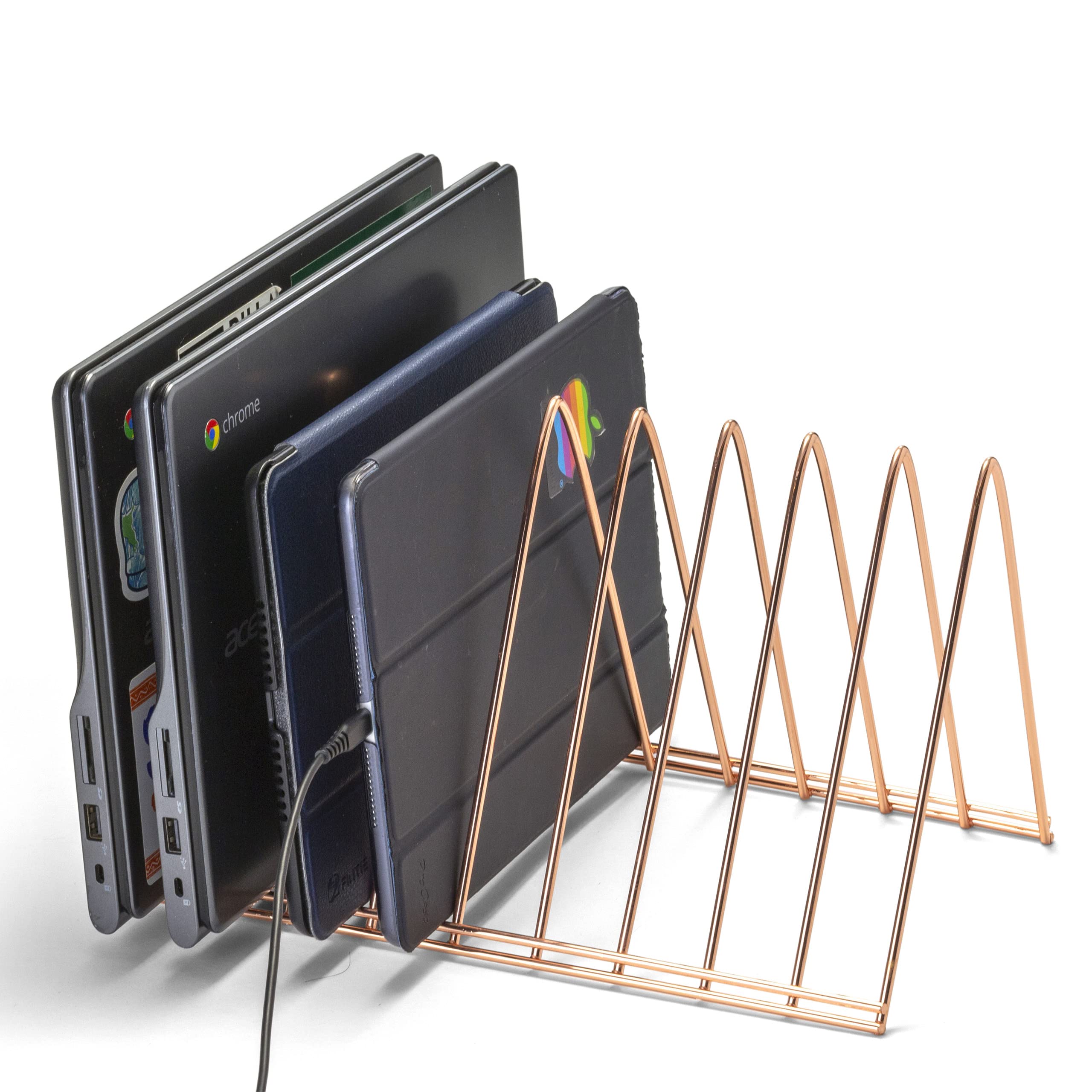 Officemate Triangular Wire File Sorter, Rose Gold (93151)