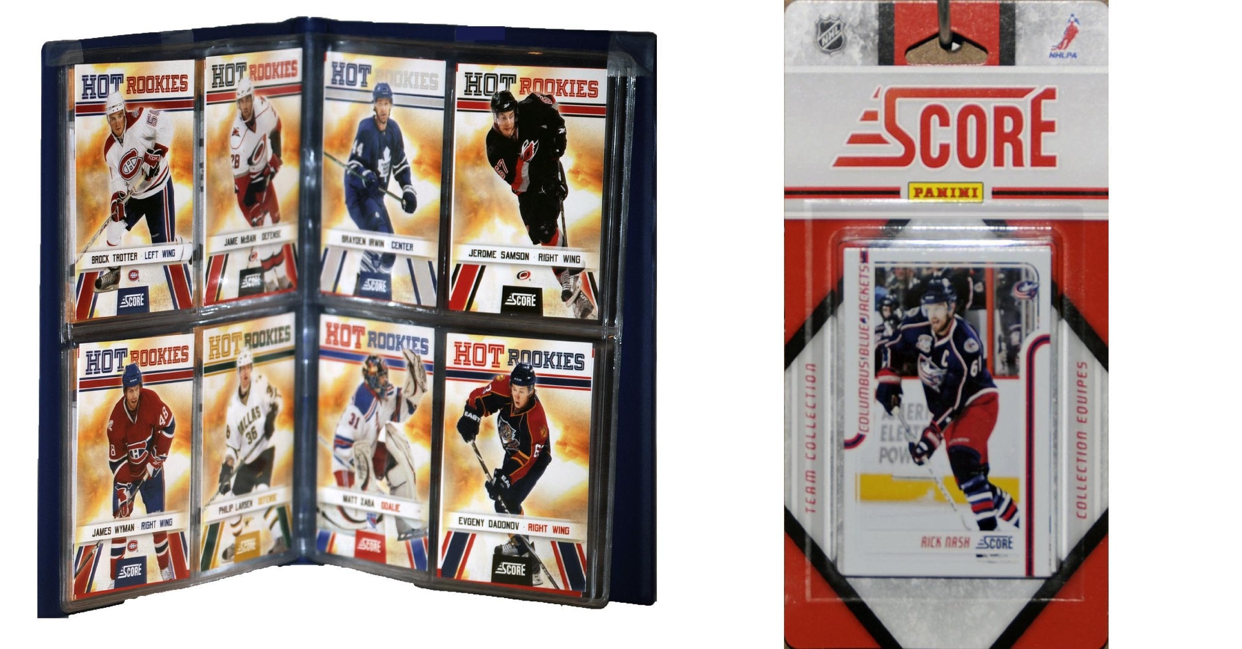 NHL Columbus Blue Jackets Licensed 2011 Score Team Set and Storage Album