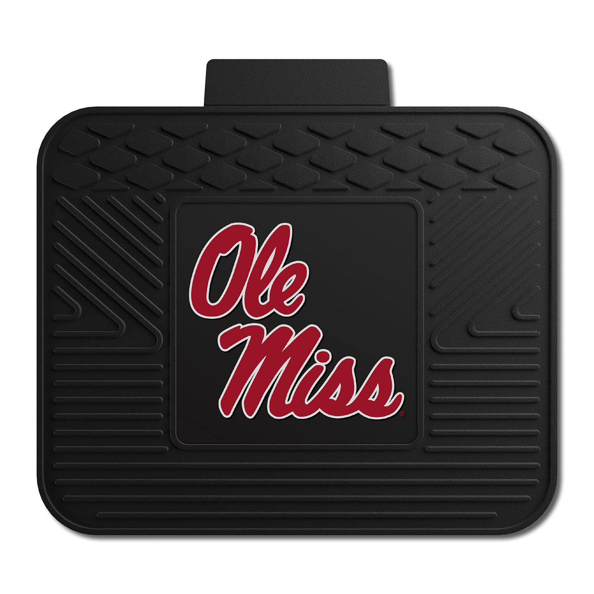 Fanmats 11779 Ole Miss Rebels Back Row Utility Car Mat - 1 Piece - 14In X 17In, All Weather Protection, Universal Fit, Molded Te