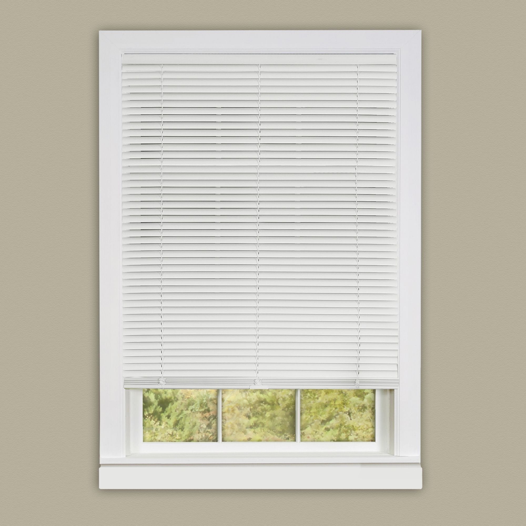 Achim Home Furnishings 23 By 64-Inch Deluxe Sundown 1-Inch Slat Room Darkening Blind, Mini, White