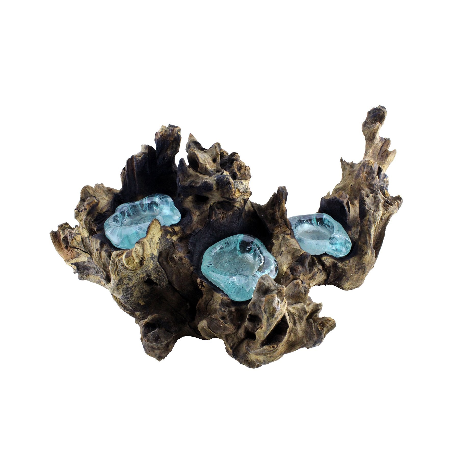 Triple Cohasset Molten Glass Candle Holder