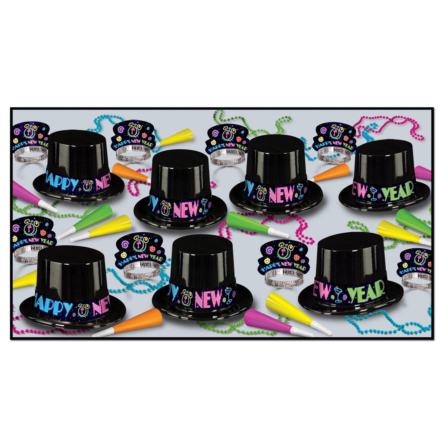Neon Party Asst for 50