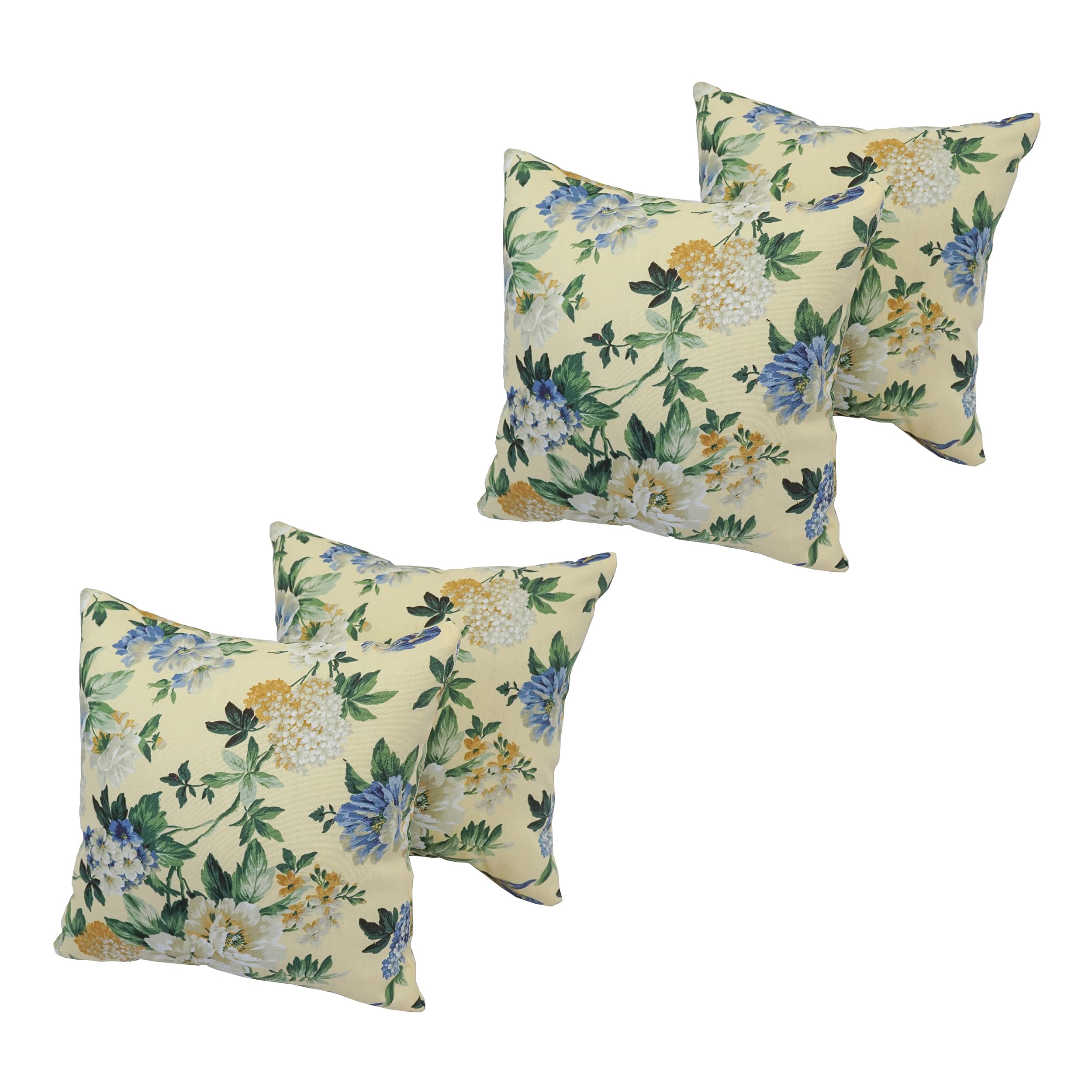 17-inch Square Polyester Outdoor Throw Pillows (Set of 4)