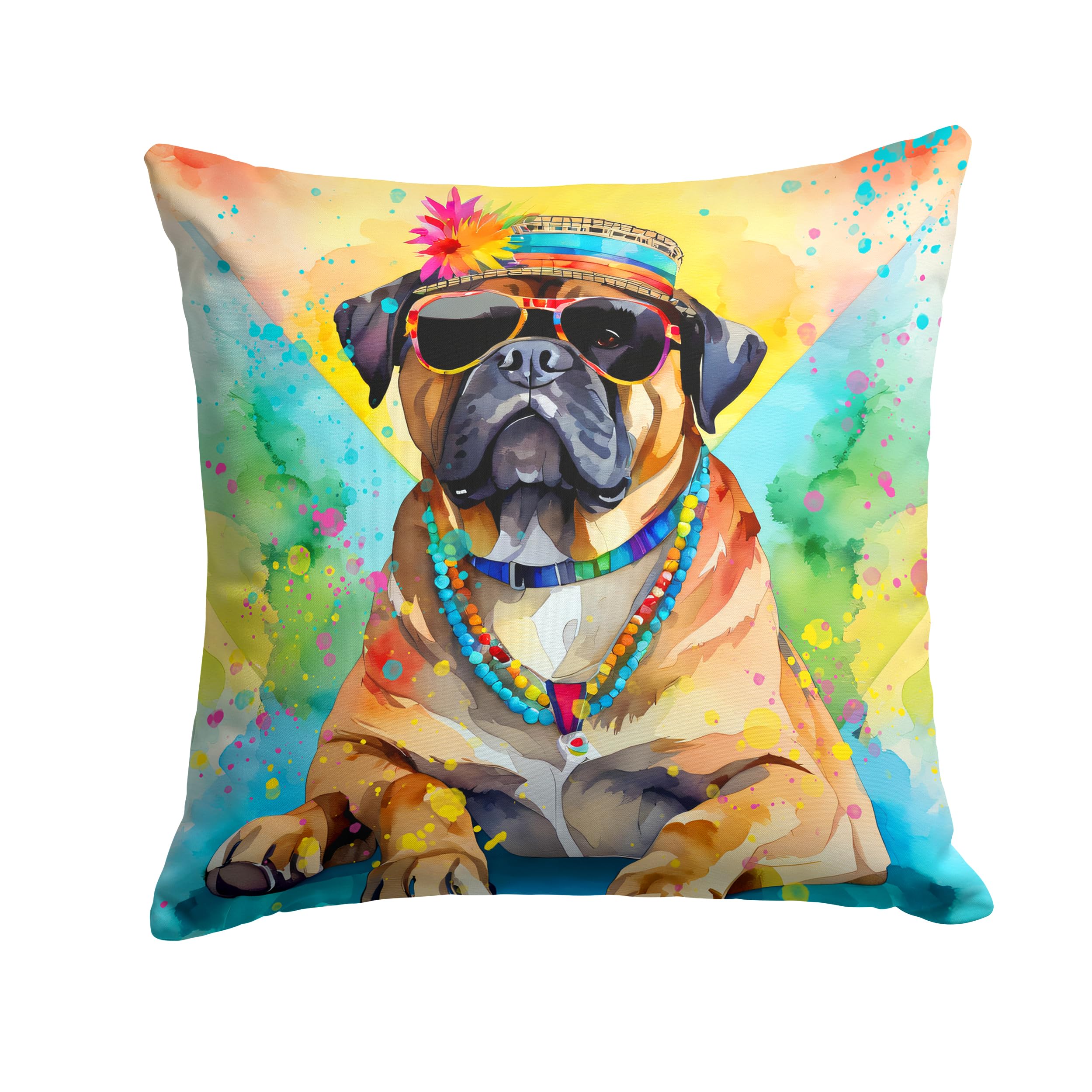 Cane Corso Hippie Dawg Throw Pillow