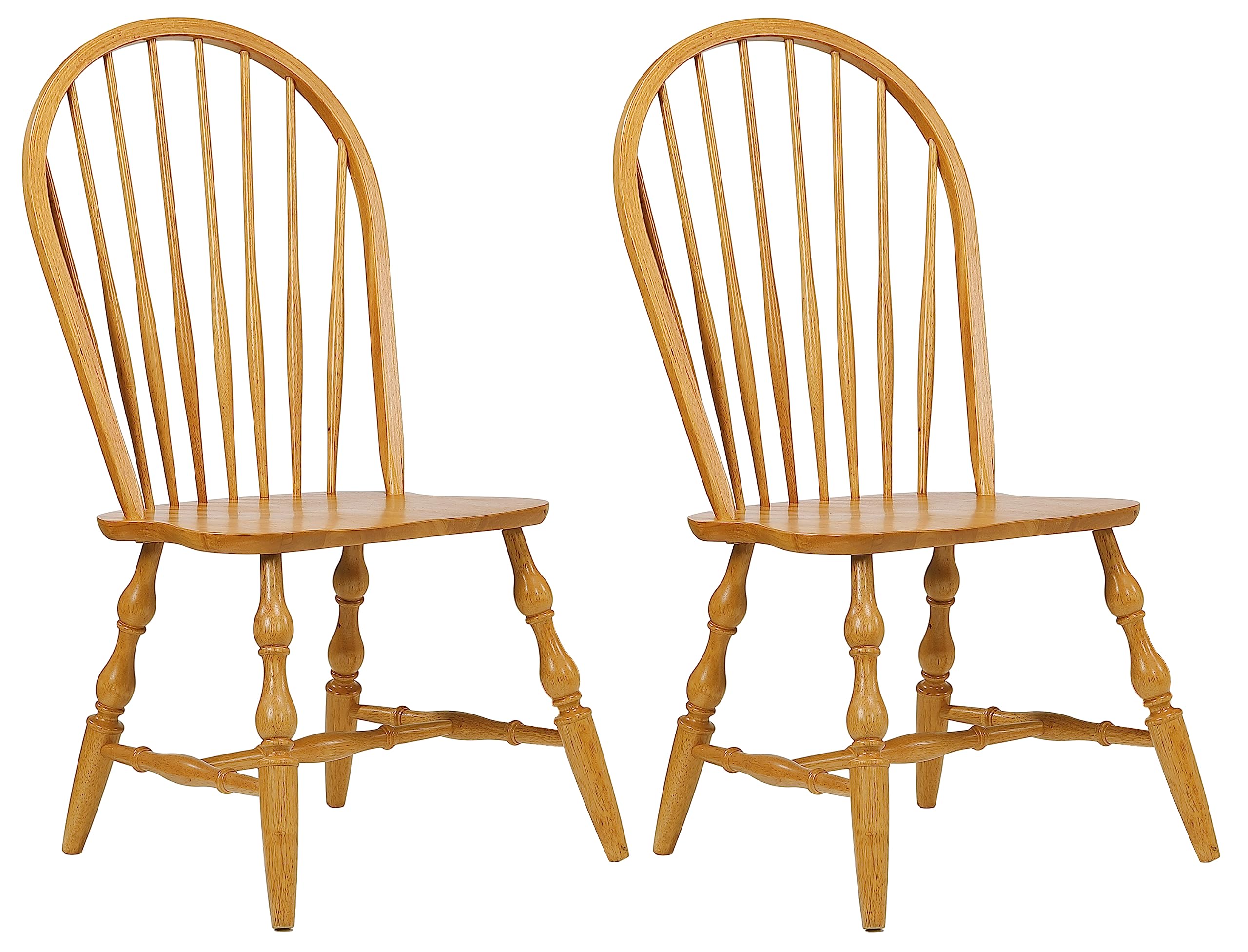 Sunset Trading Oak Selections Windsor Spindleback Dining Chair | Light Oak