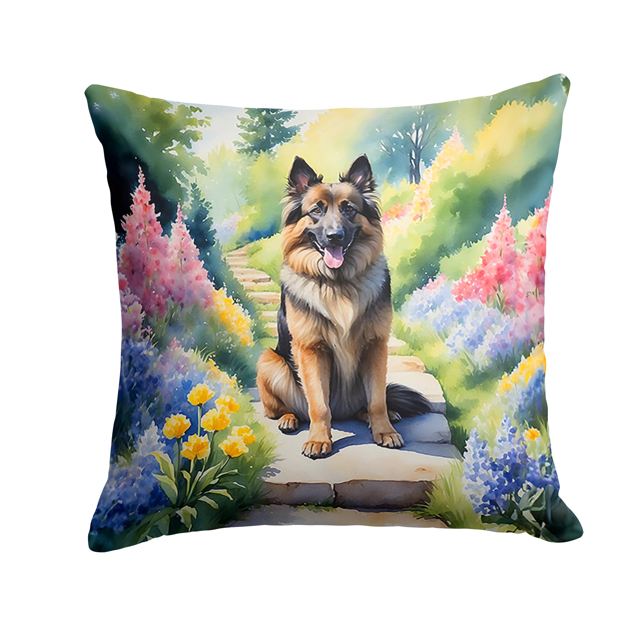 Belgian Tervuren Spring Path Throw Pillow