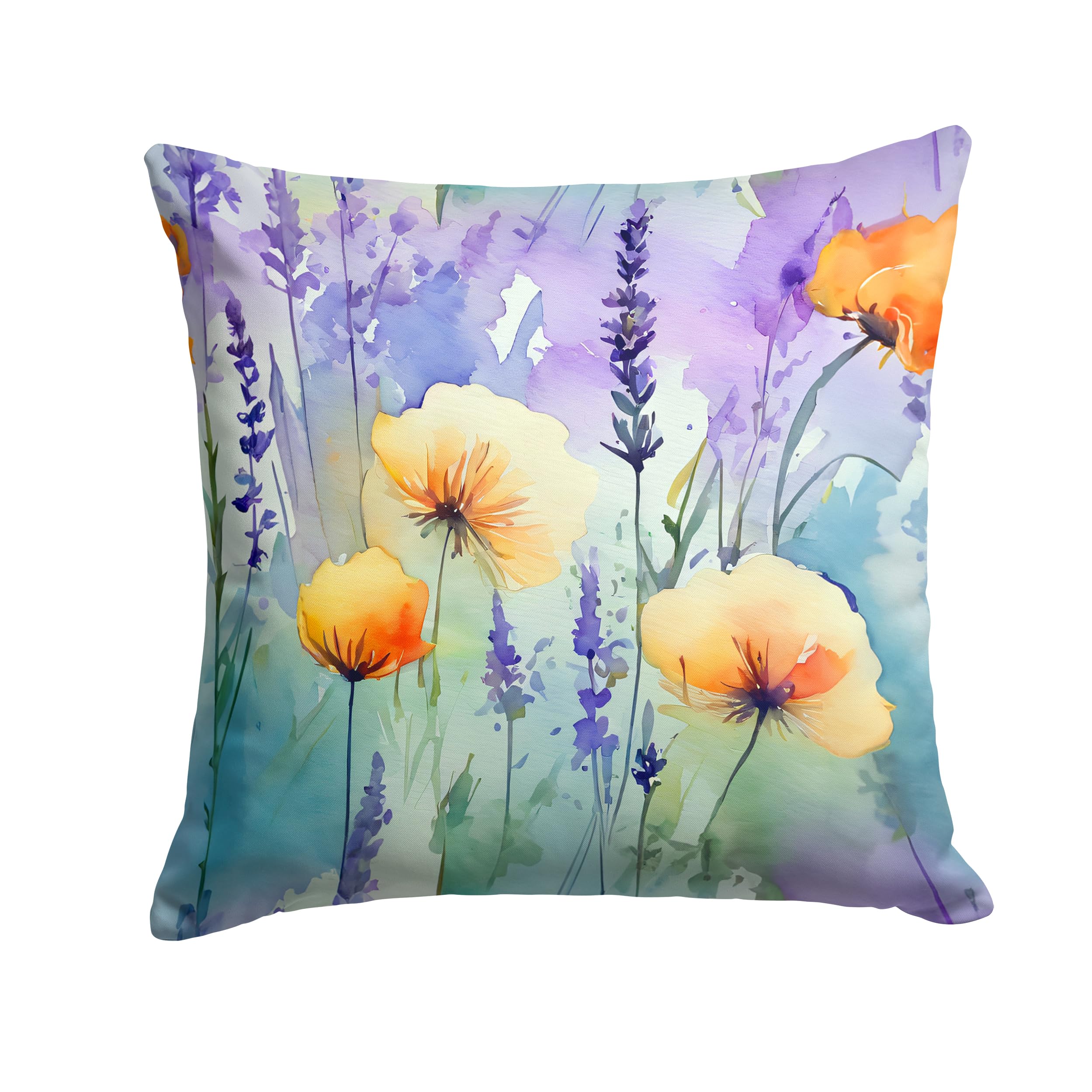 Lavender in Watercolor Throw Pillow