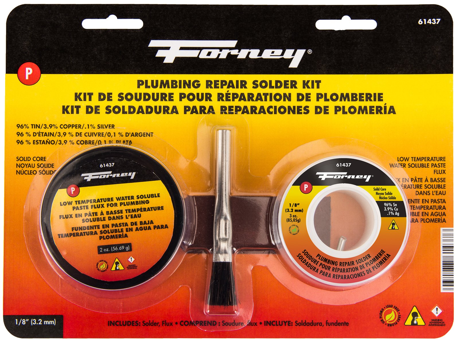 Forney 61437 Lead Free Solder Kit, 18, Black