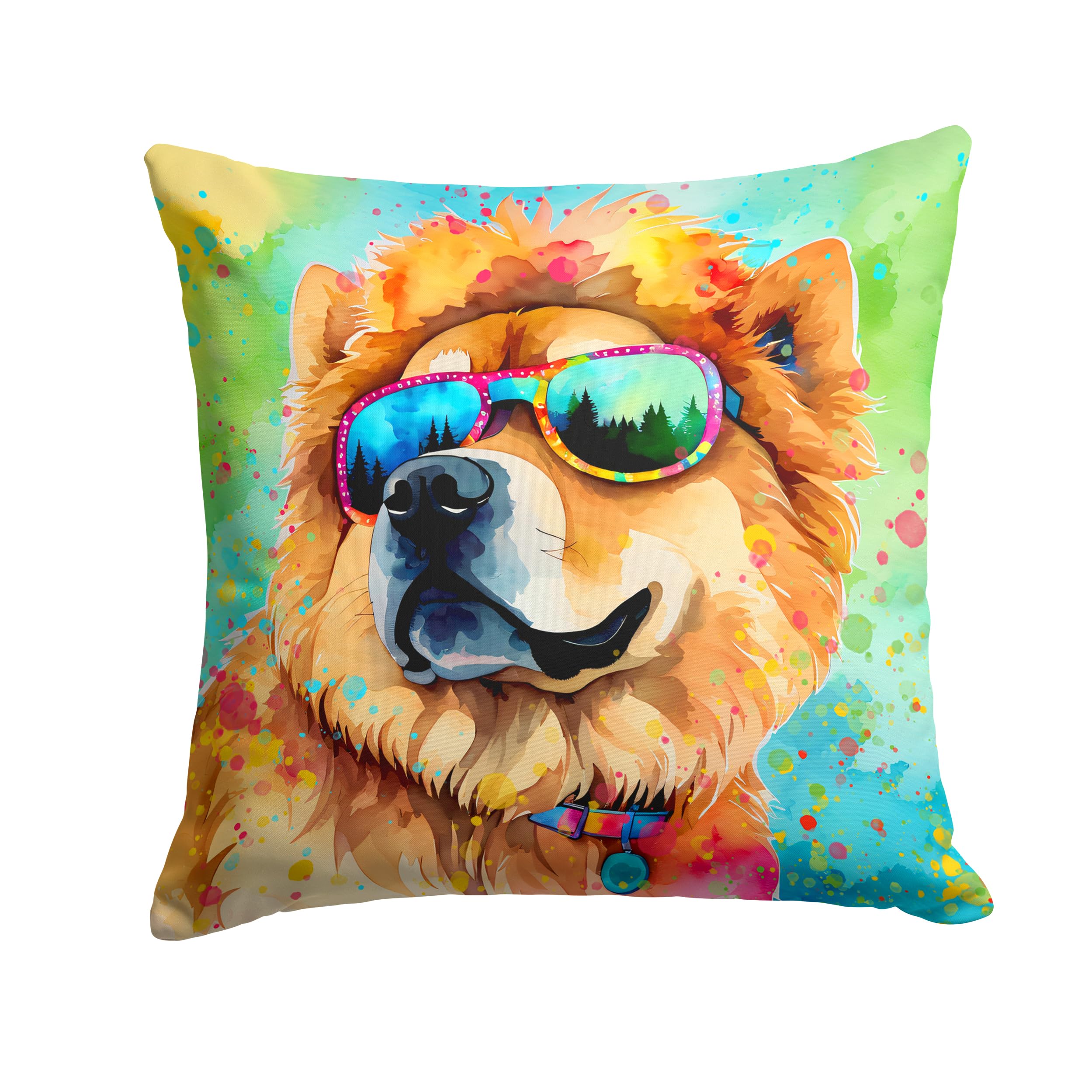 Chow Chow Hippie Dawg Throw Pillow