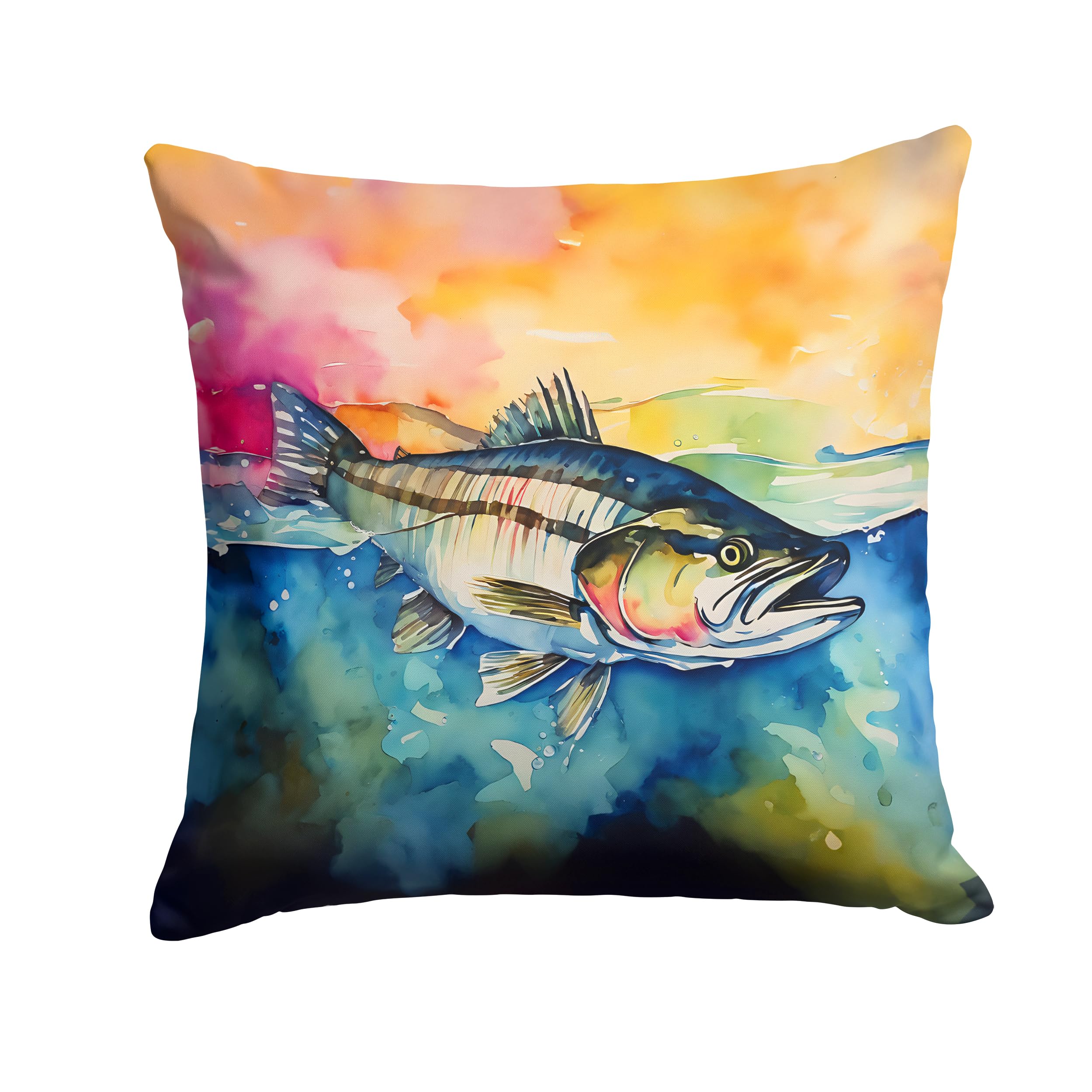 Striped Bass Throw Pillow