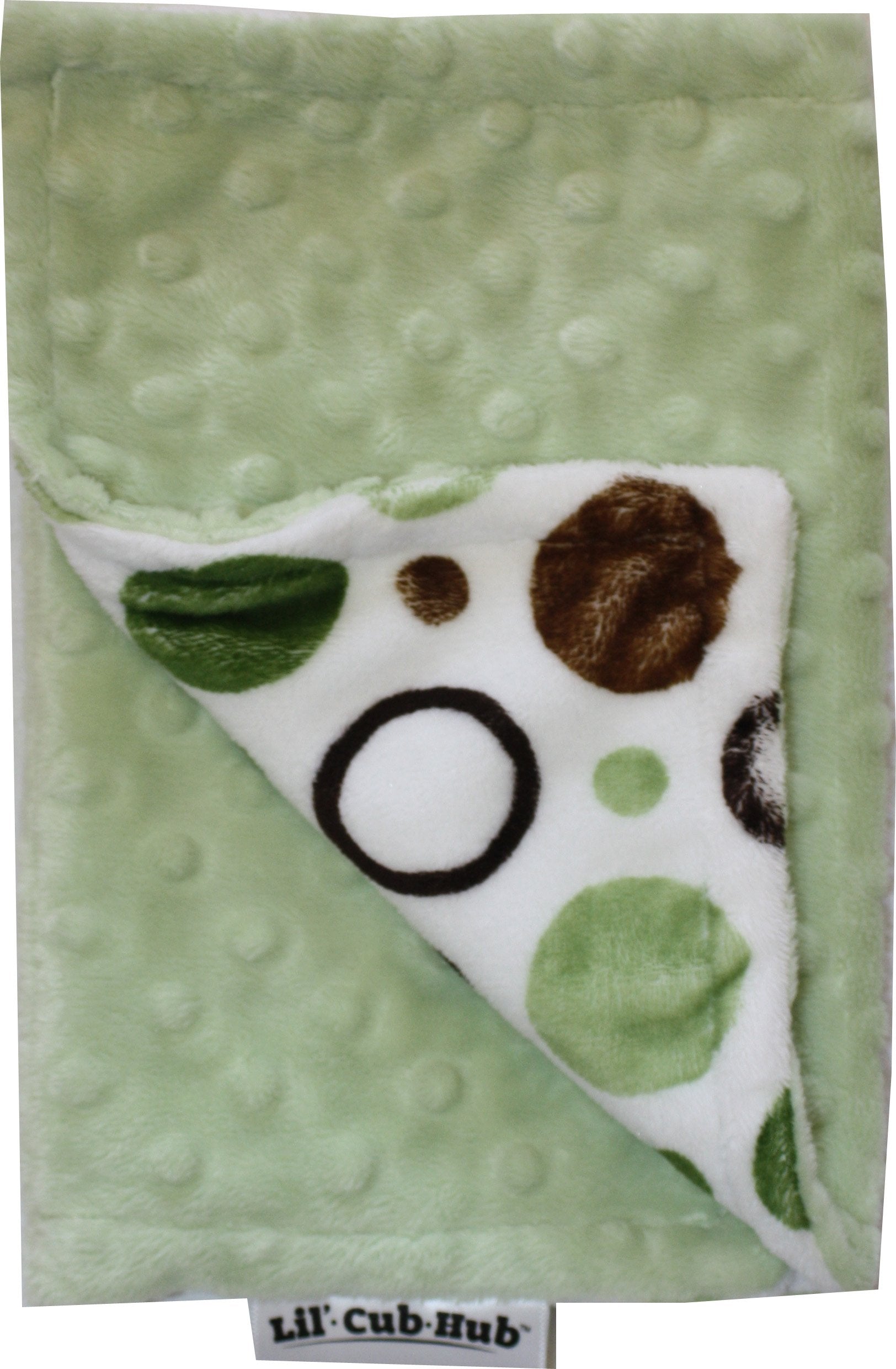 Burp Cloth - Green & Brown Circle Print/Sage Dot
