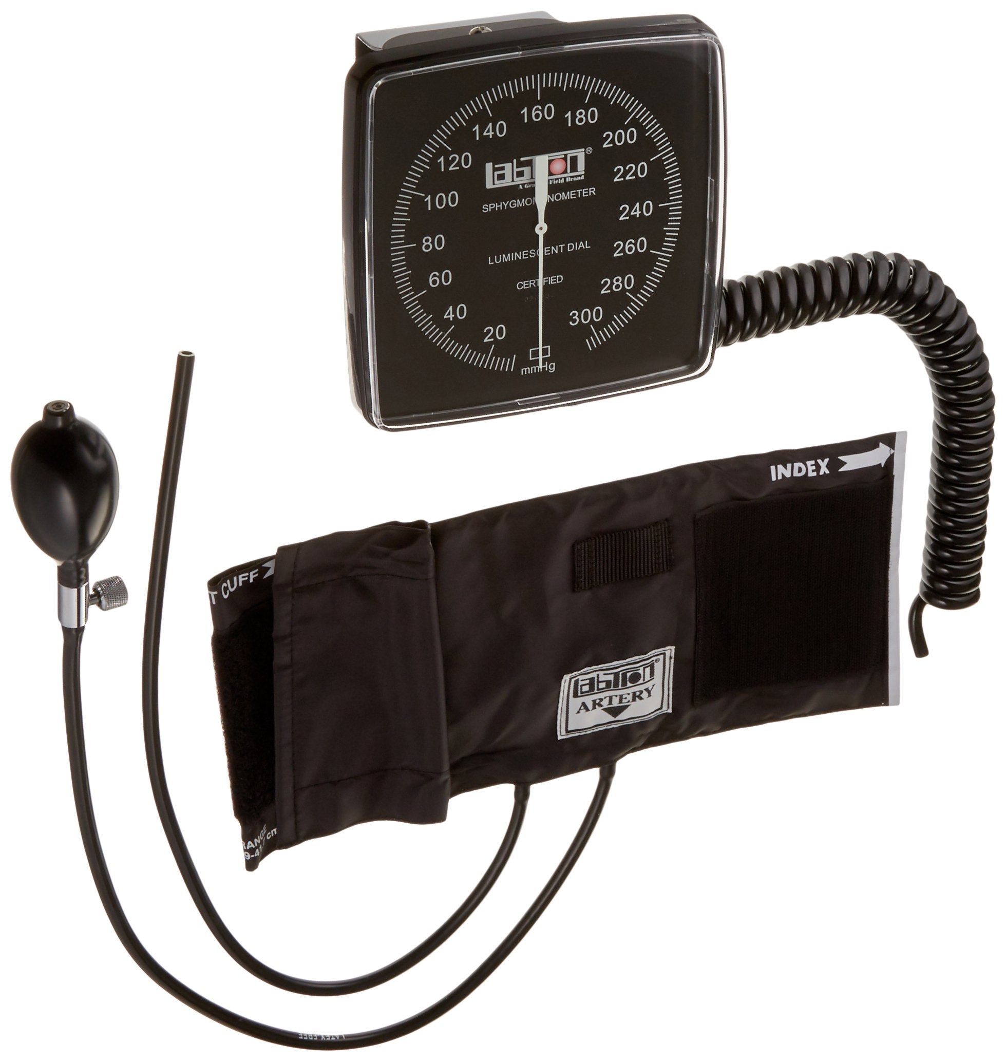 SPHYG WALL  ANEROID AD. BLK LATEX FREE