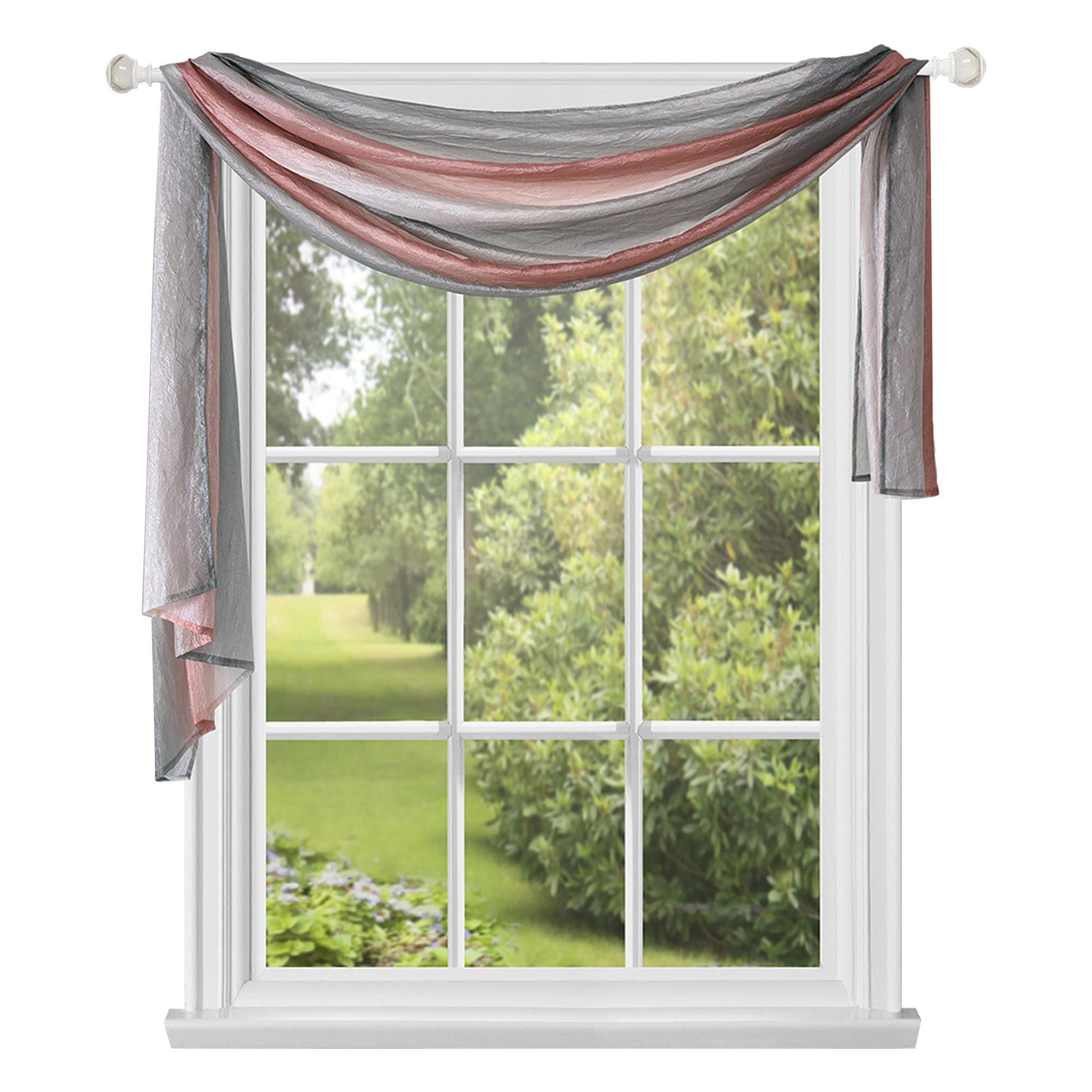 Ombre Window Curtain Scarf 50x144 - Blush