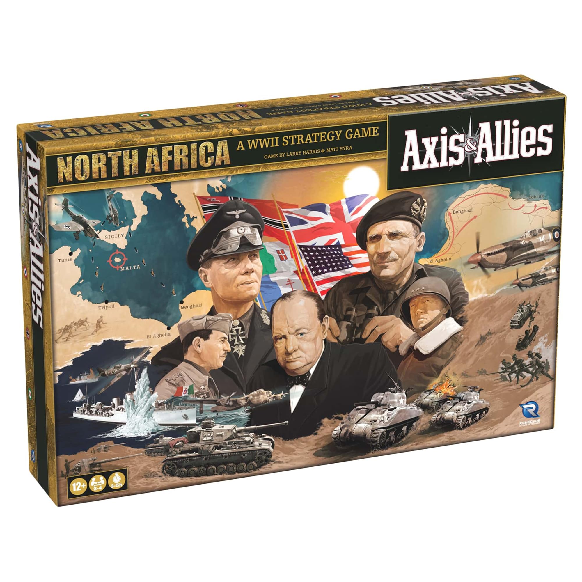 Axis & Allies: North Africa - 2-4 Players - Ages 12+ 3 Hours Playing time - New Setting for Axis & Allies! Over 250+ Plastic Miniatures!