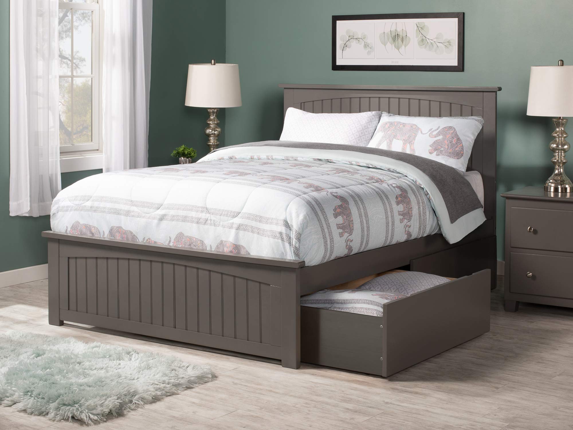 Nantucket Platform Bed F with MFB & UBD AG