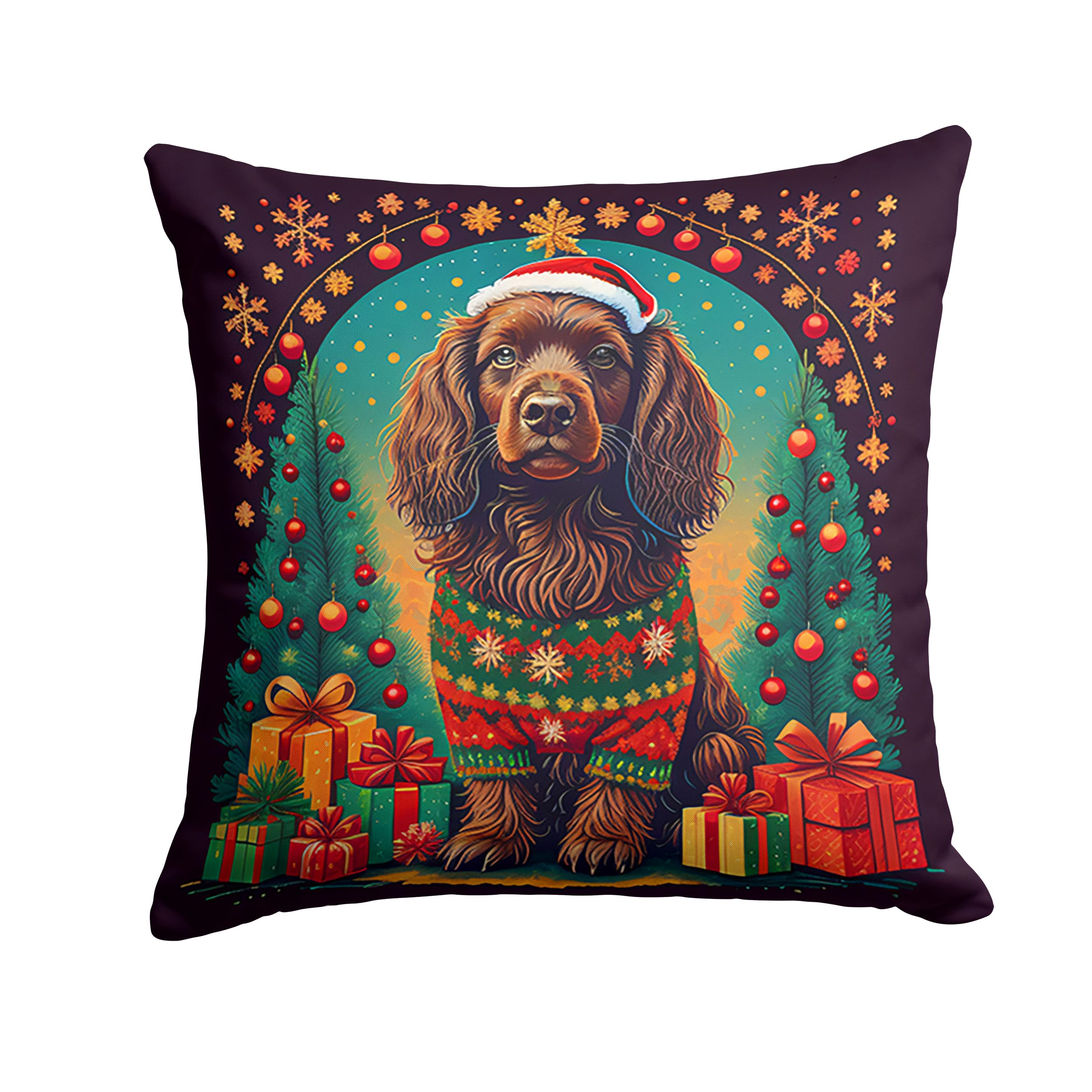 Boykin Spaniel Christmas Throw Pillow