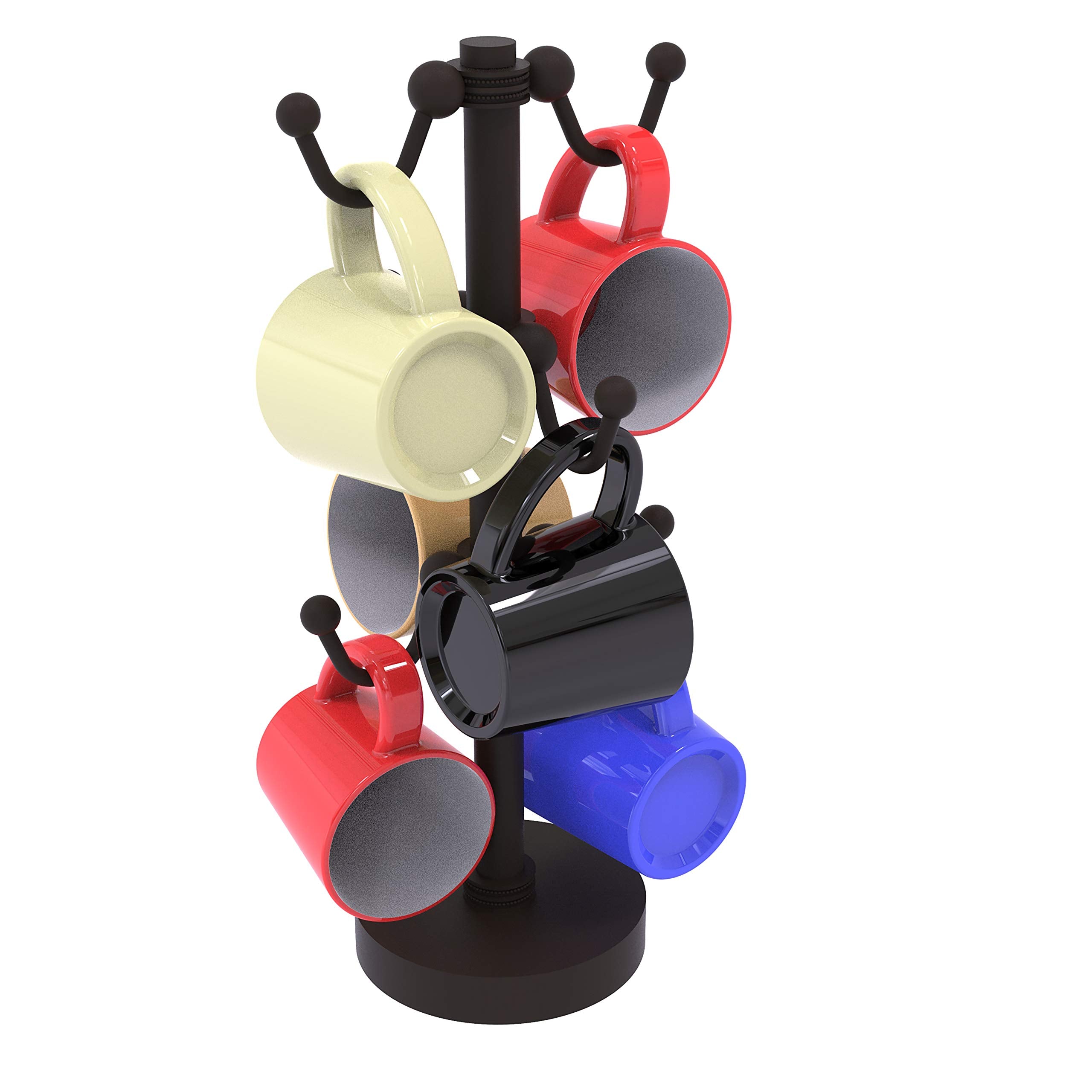Countertop 6 Coffee Mug Holder with Dotted Detail - Oil Rubbed Bronze