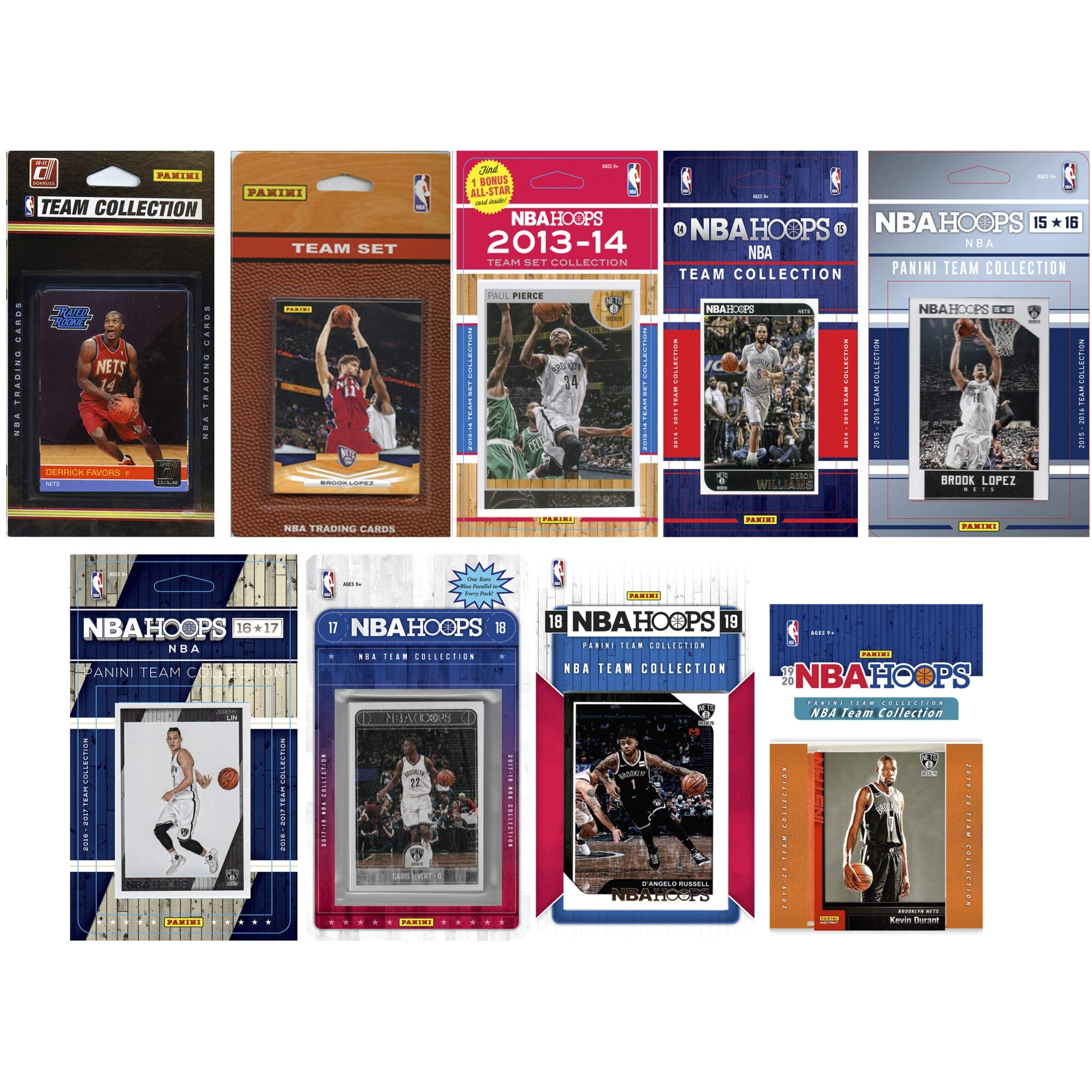 NBA Brooklyn Nets 9 Different Licensed Trading Card Team Sets