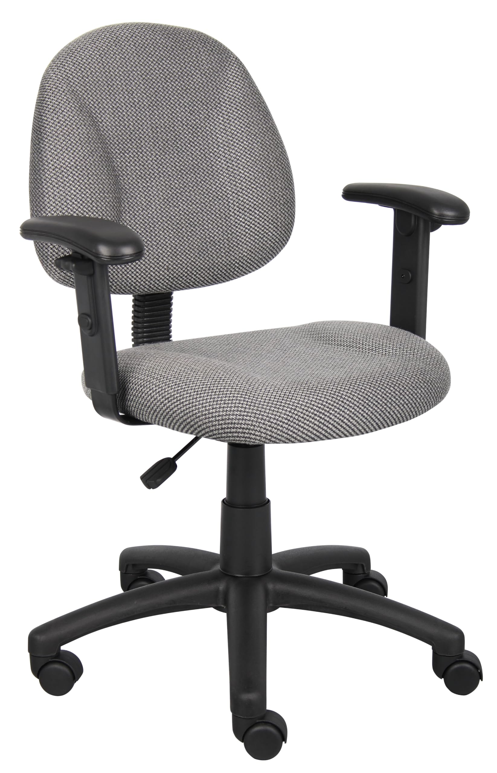Boss Grey  Deluxe Posture Chair W/ Adjustable Arms